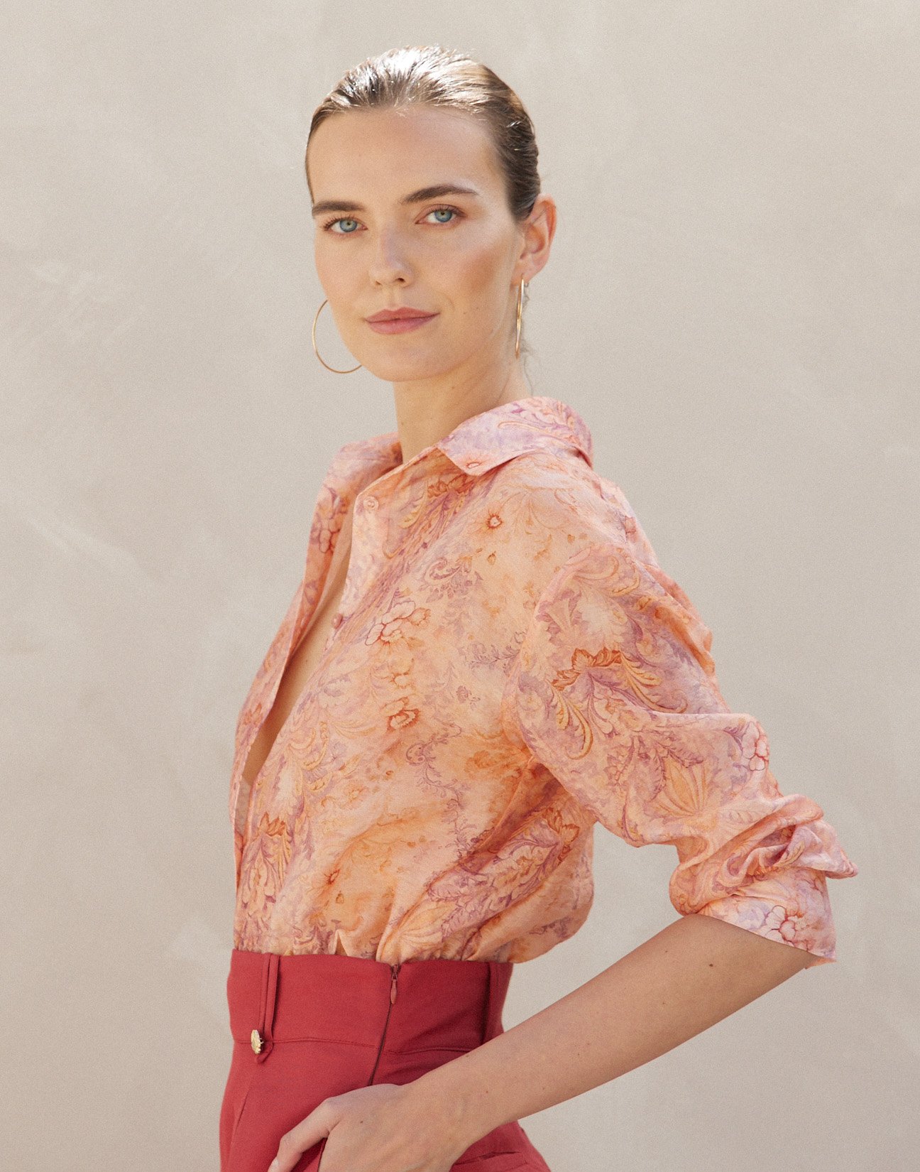 Oversized printed shirt