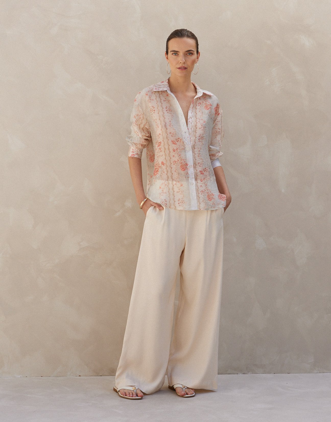 Oversized printed shirt