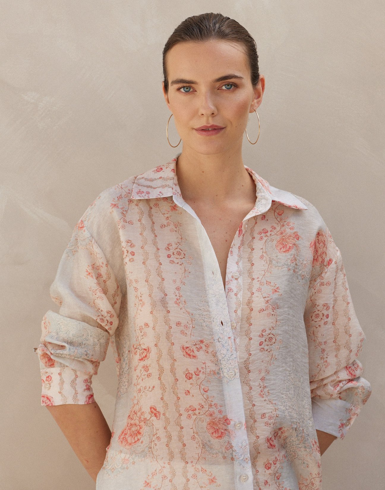 Oversized printed shirt