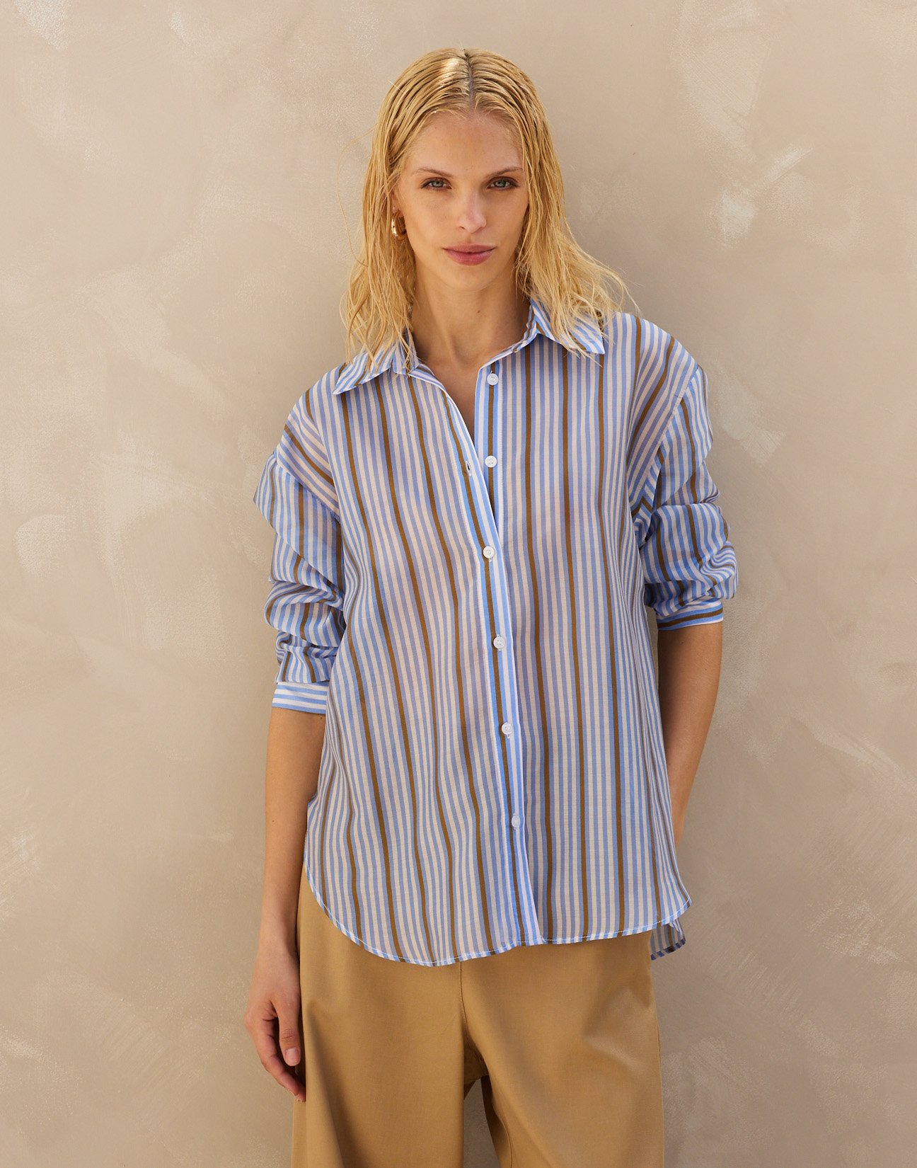 Oversized striped shirt