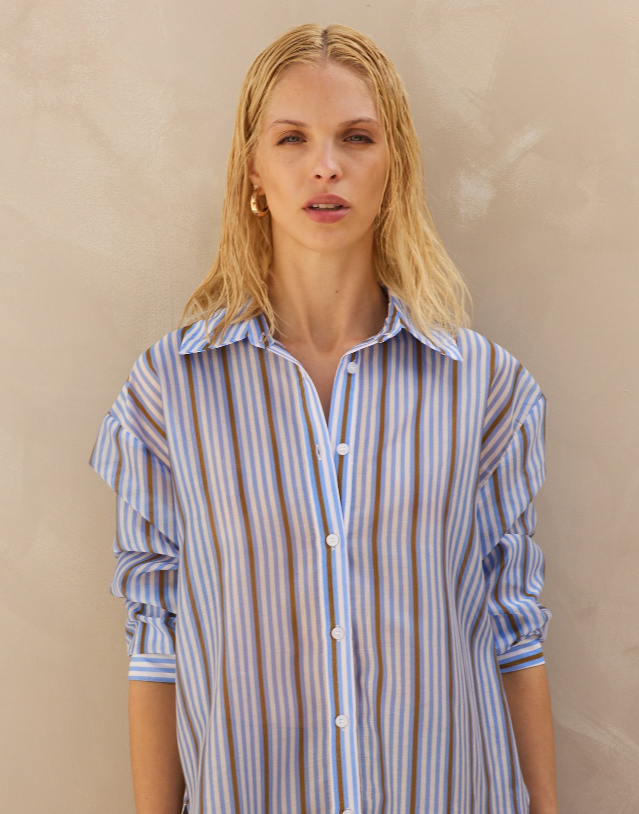 Oversized striped shirt