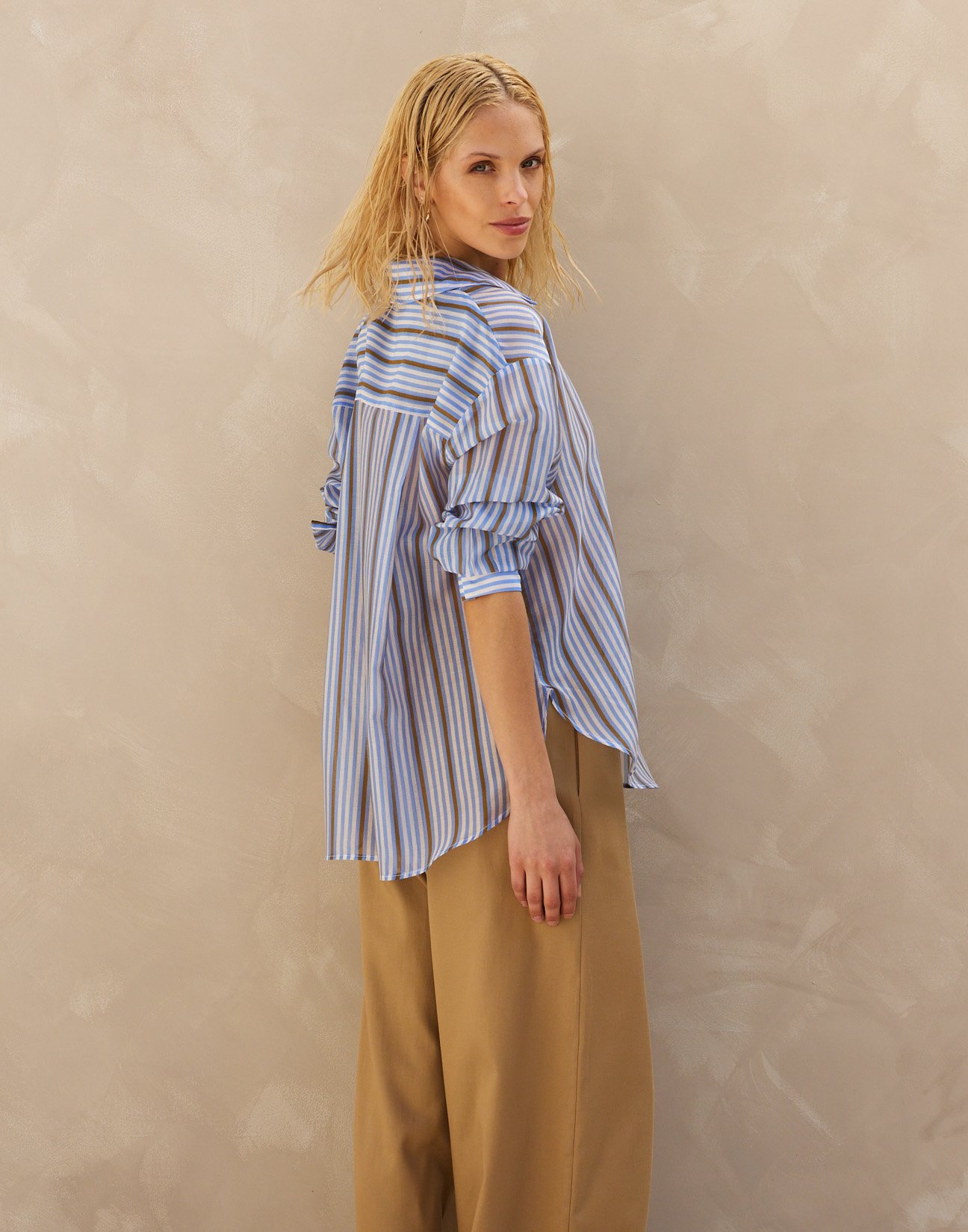 Oversized striped shirt