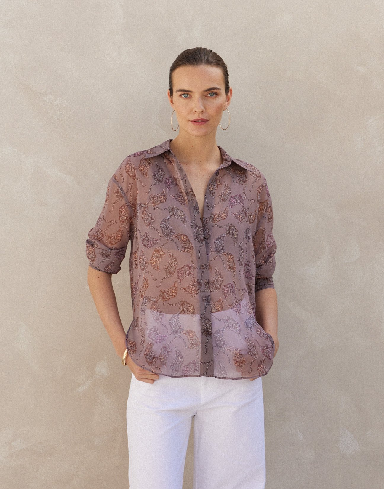 Oversized printed shirt