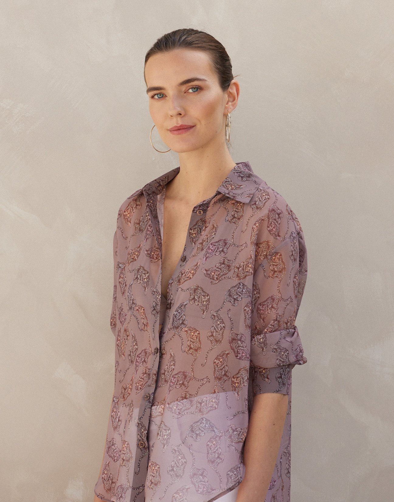 Oversized printed shirt