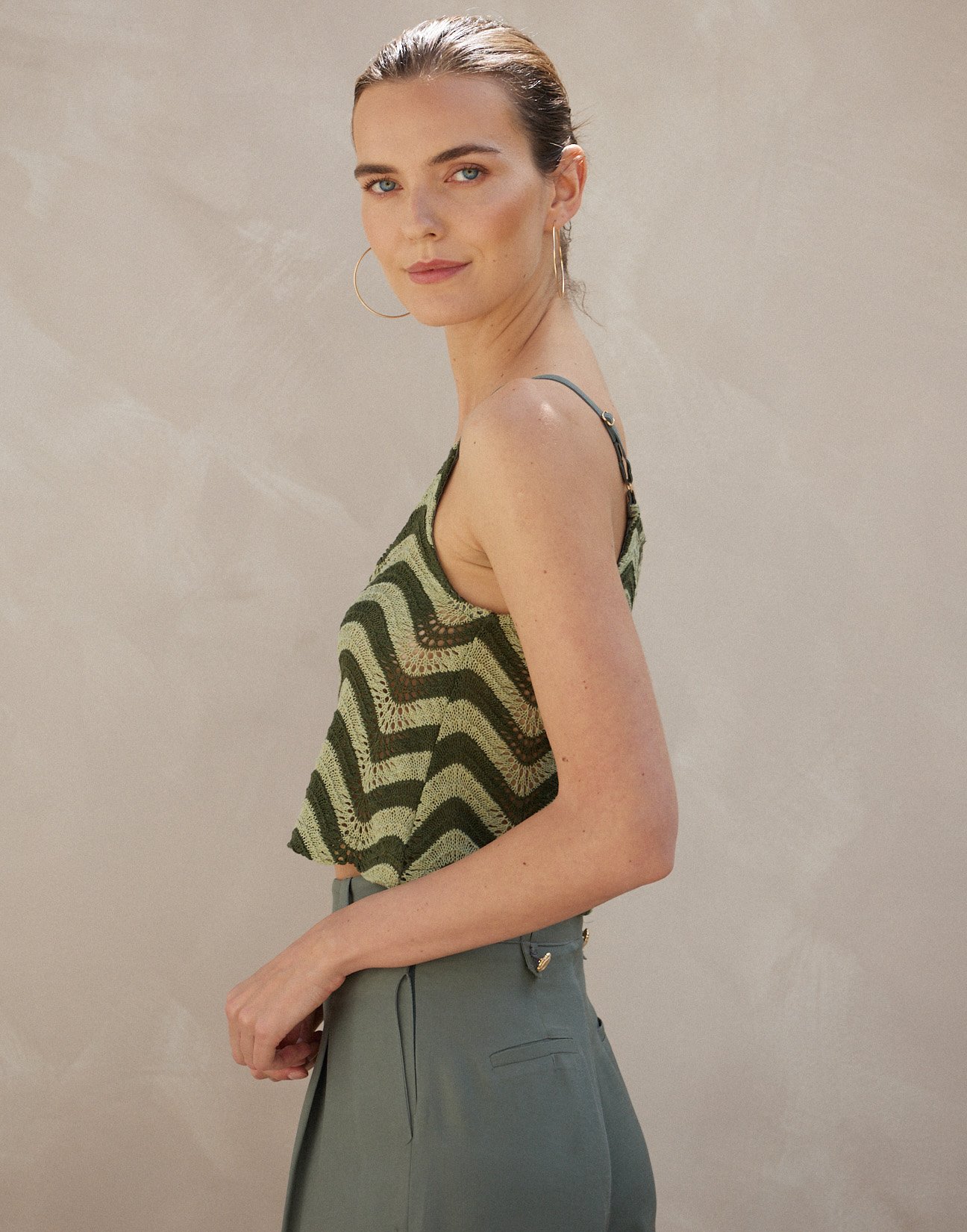 Knit strappy top