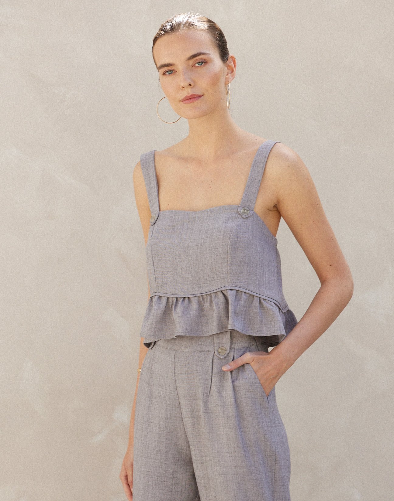 Top with ruffles