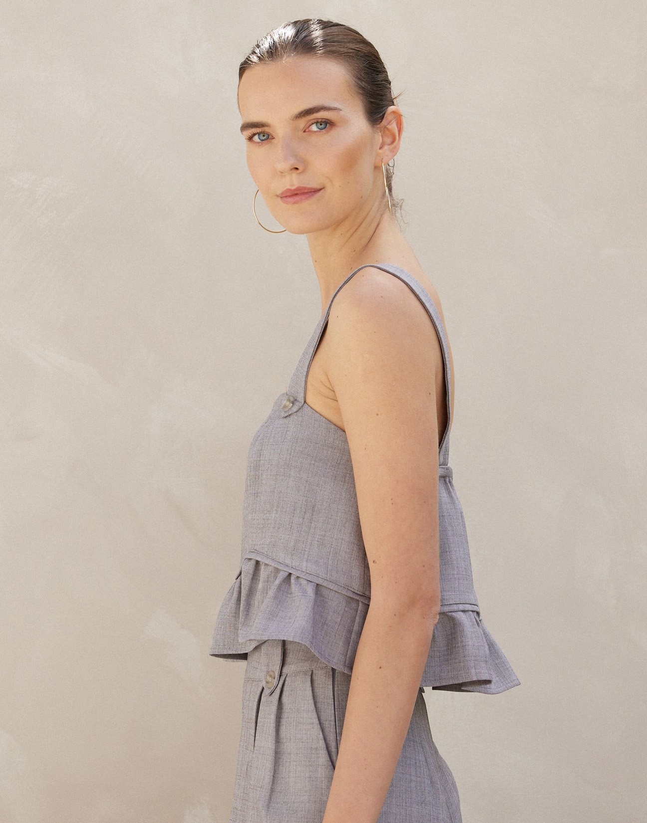 Top with ruffles