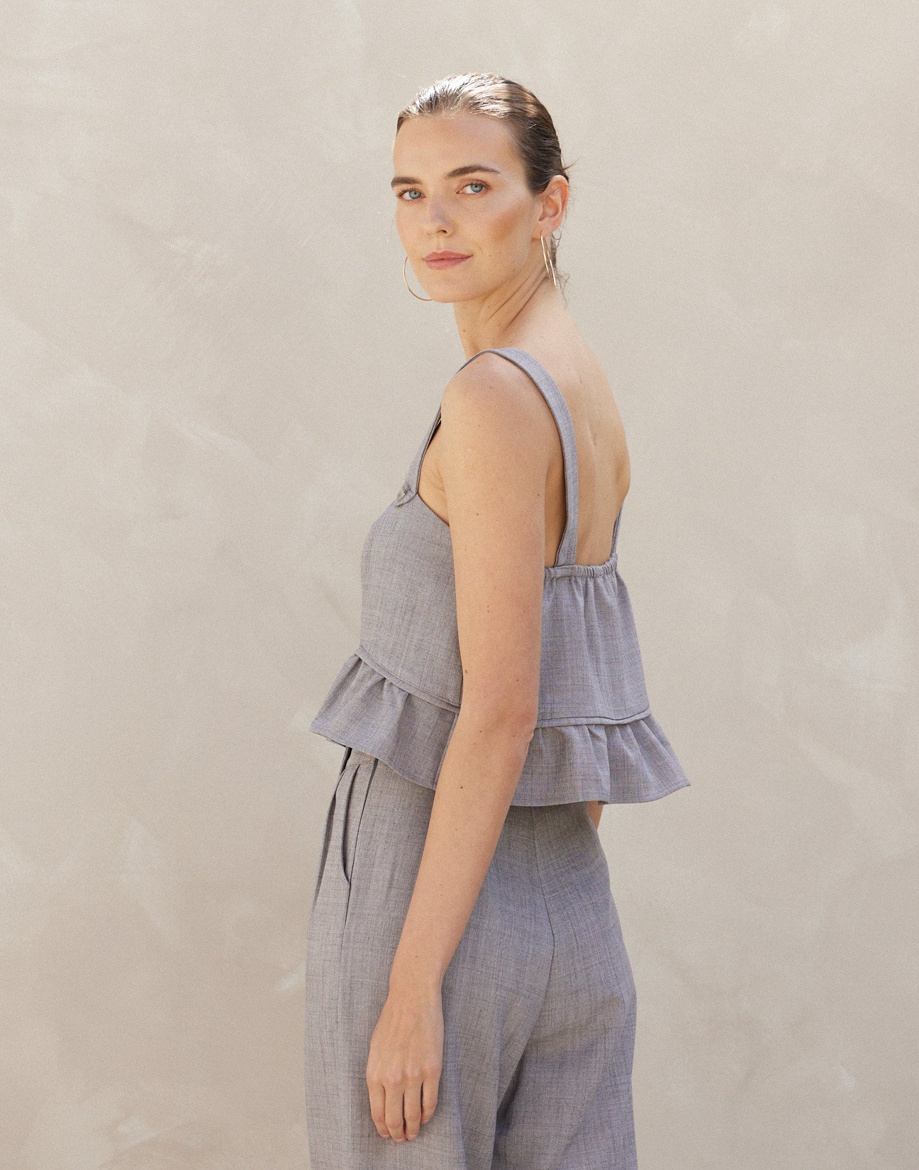 Top with ruffles
