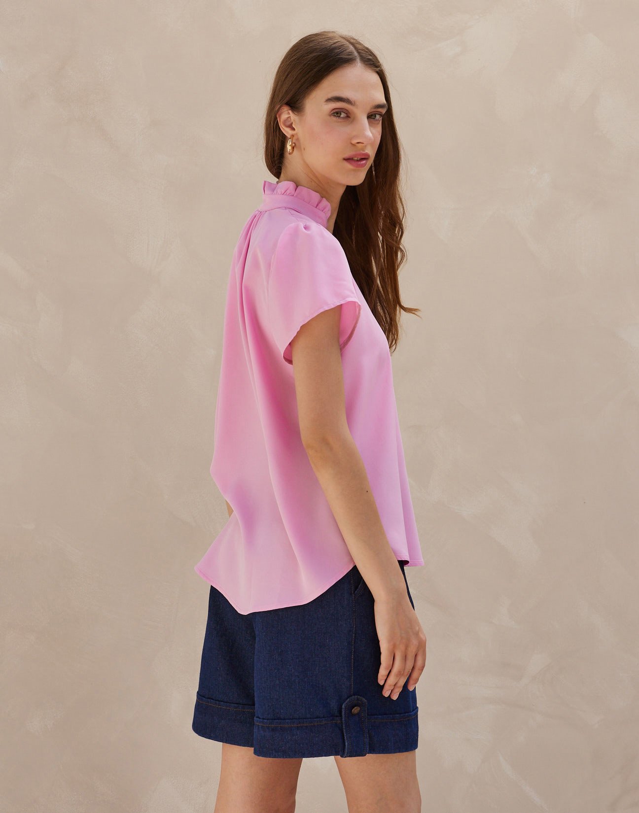 Blouse with button