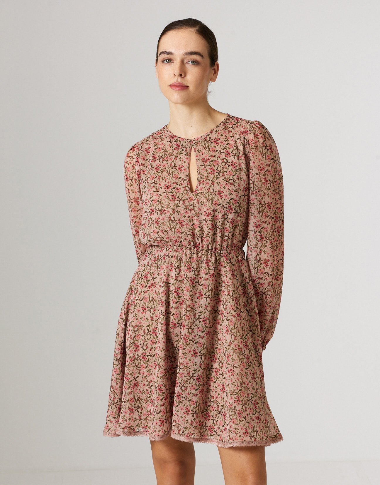 Mini dress with opening