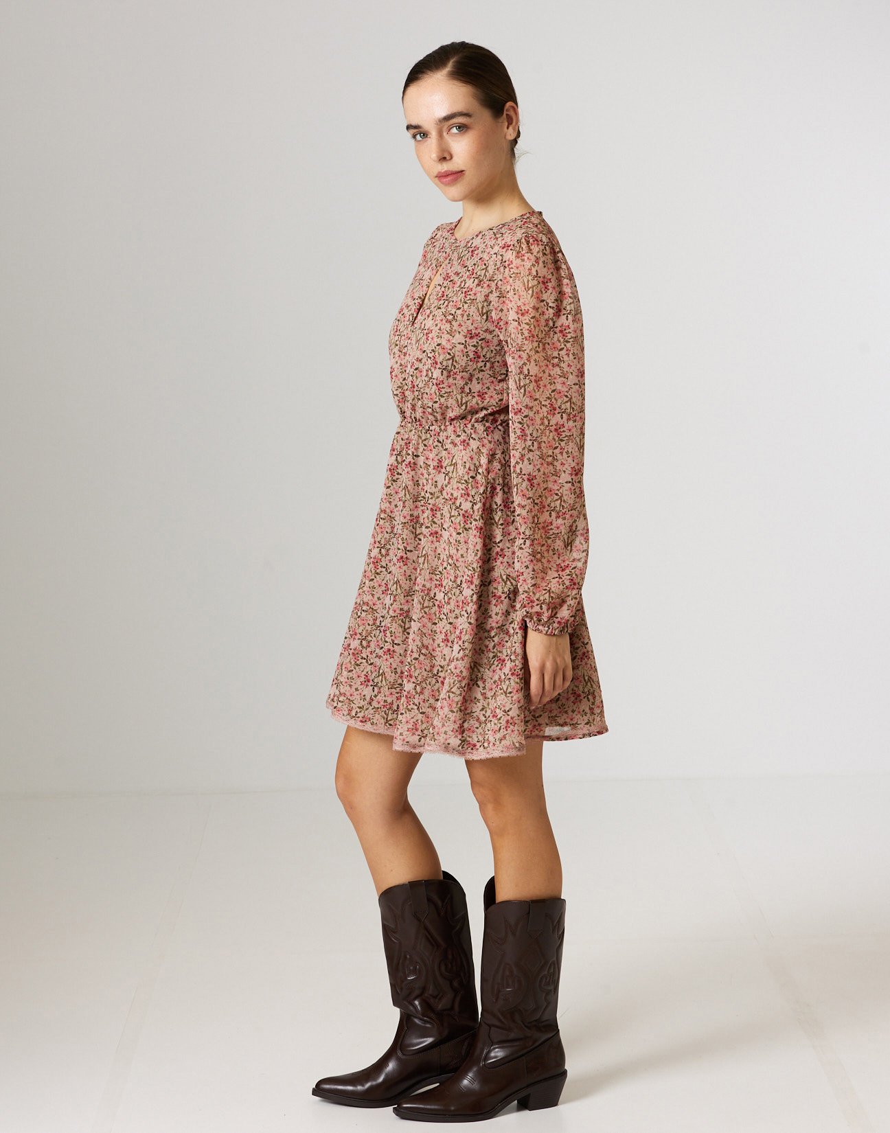 Mini dress with opening