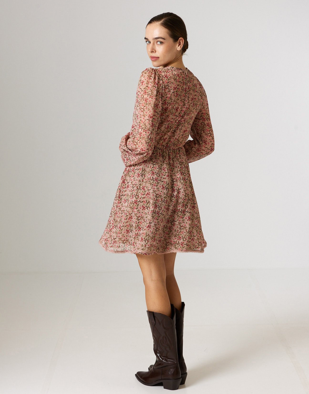 Mini dress with opening