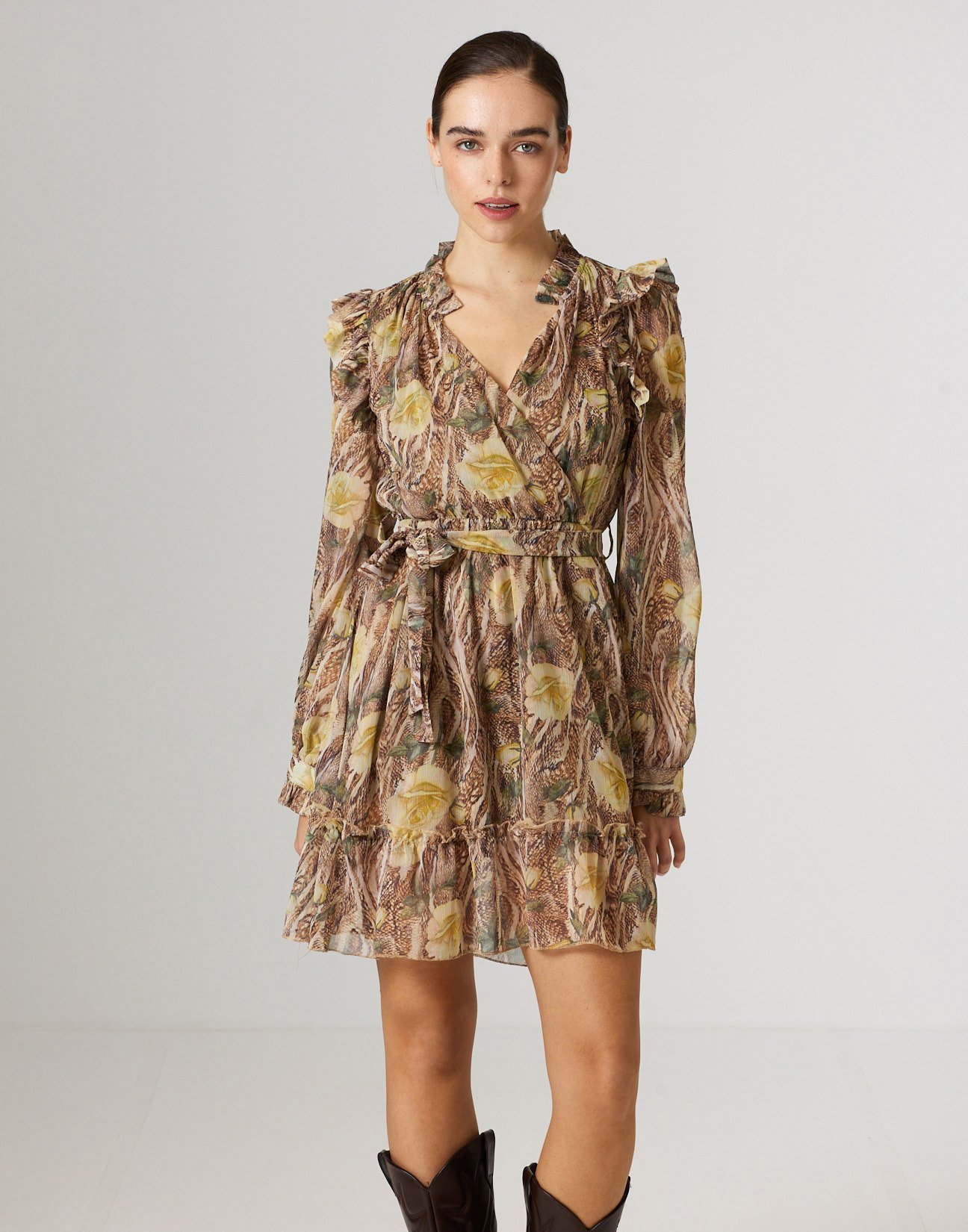 Printed mini dress