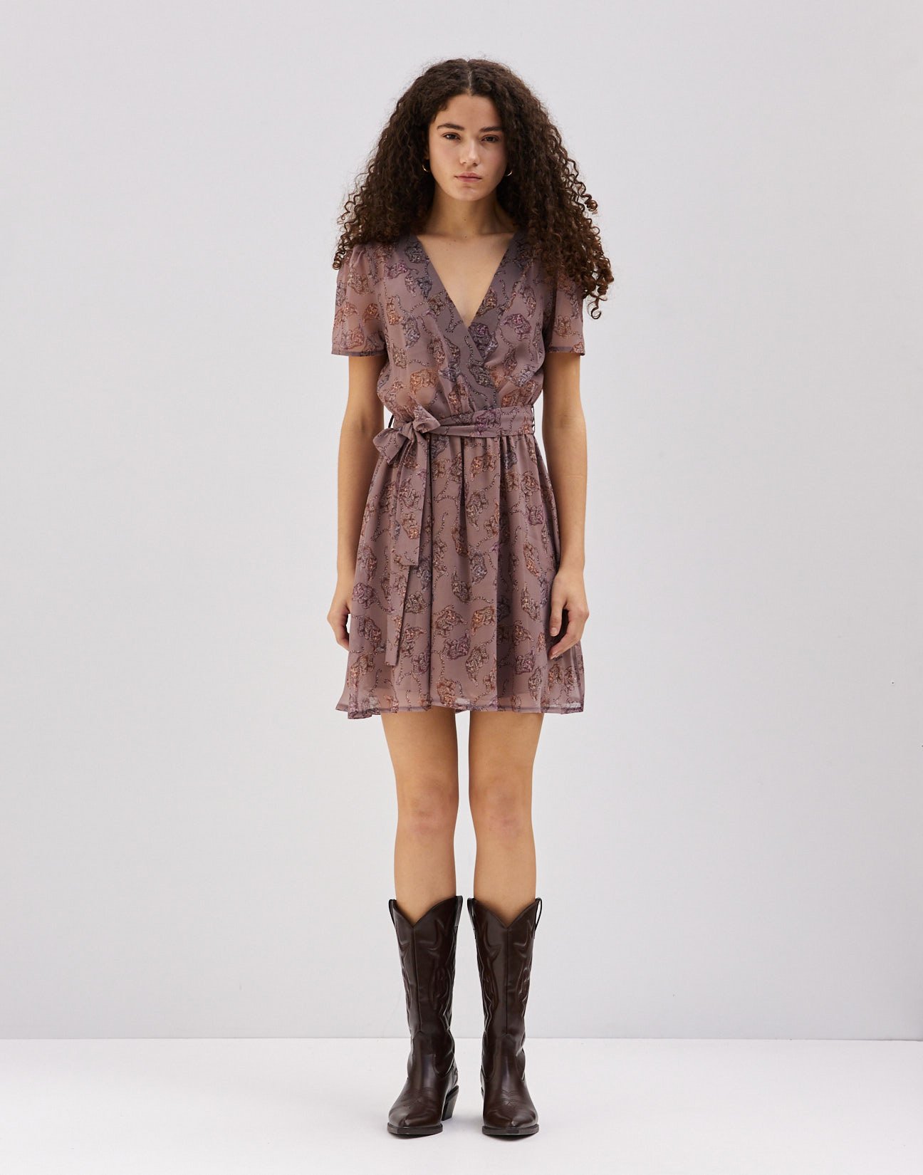 Printed mini dress