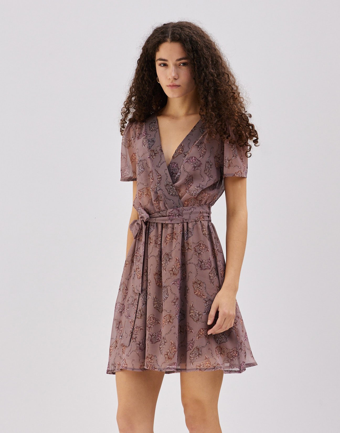 Printed mini dress