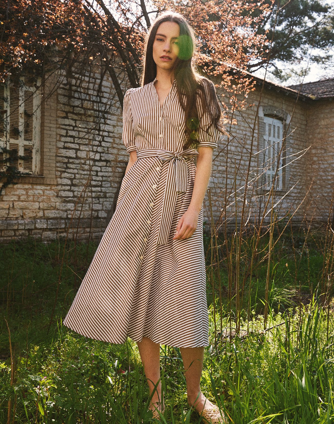 Striped shirt dress