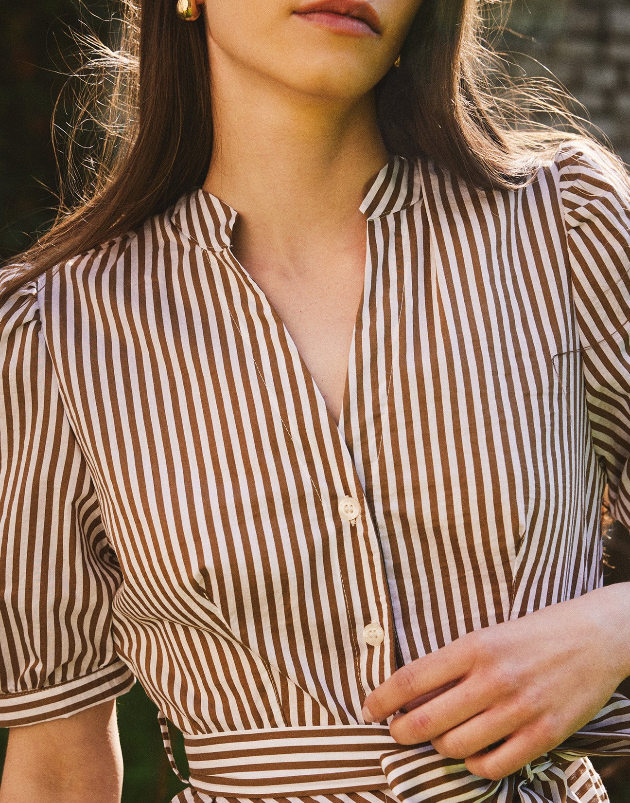 Striped shirt dress