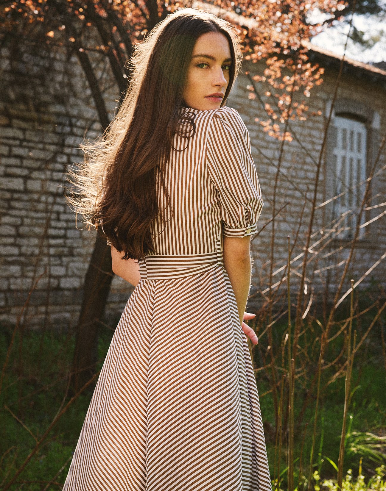 Striped shirt dress