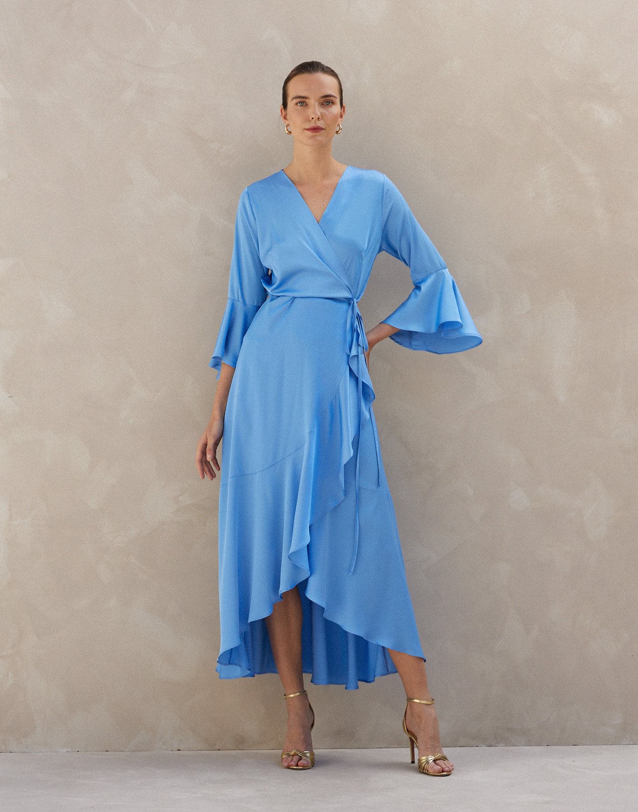 Maxi satin dress