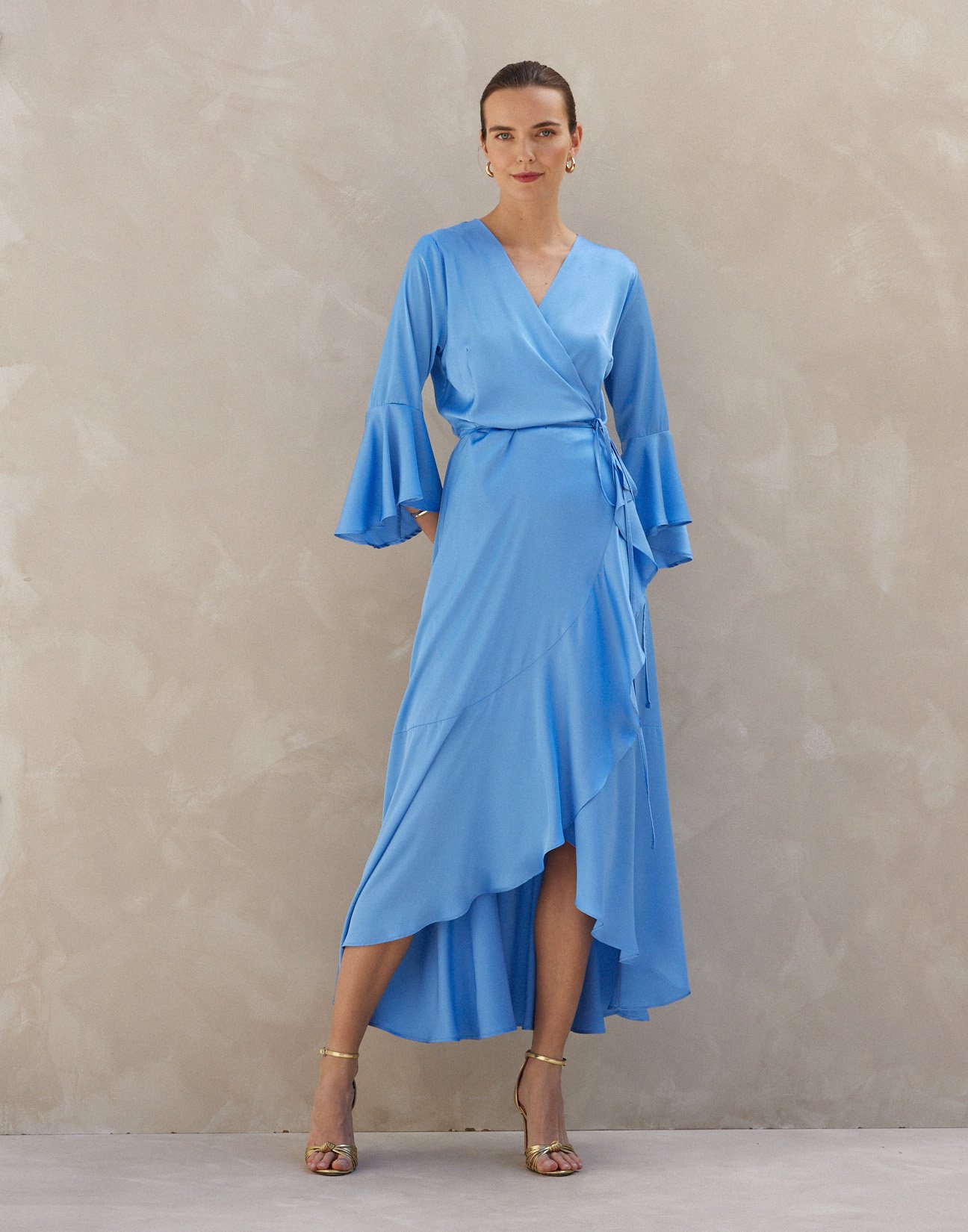 Maxi satin dress