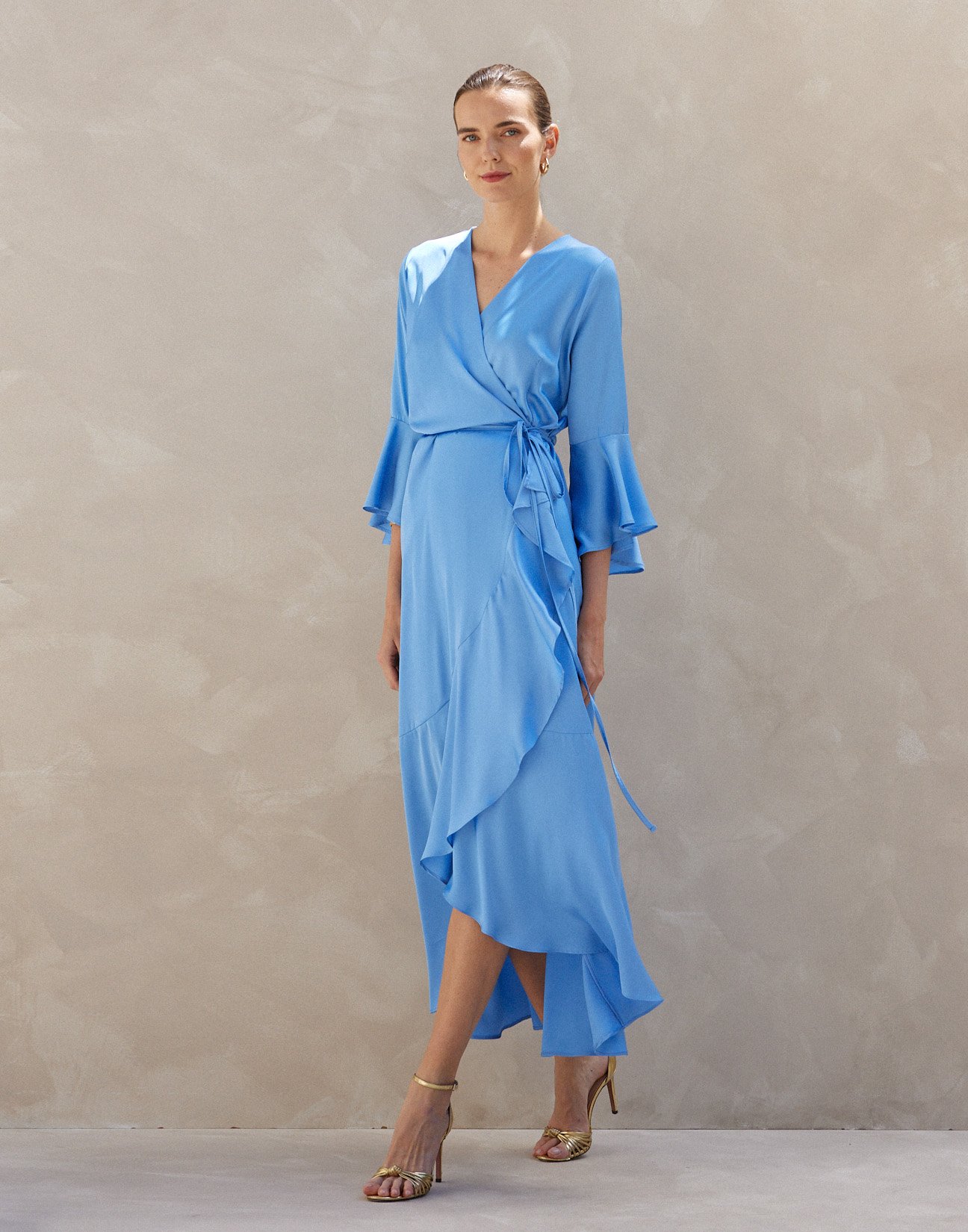 Maxi satin dress