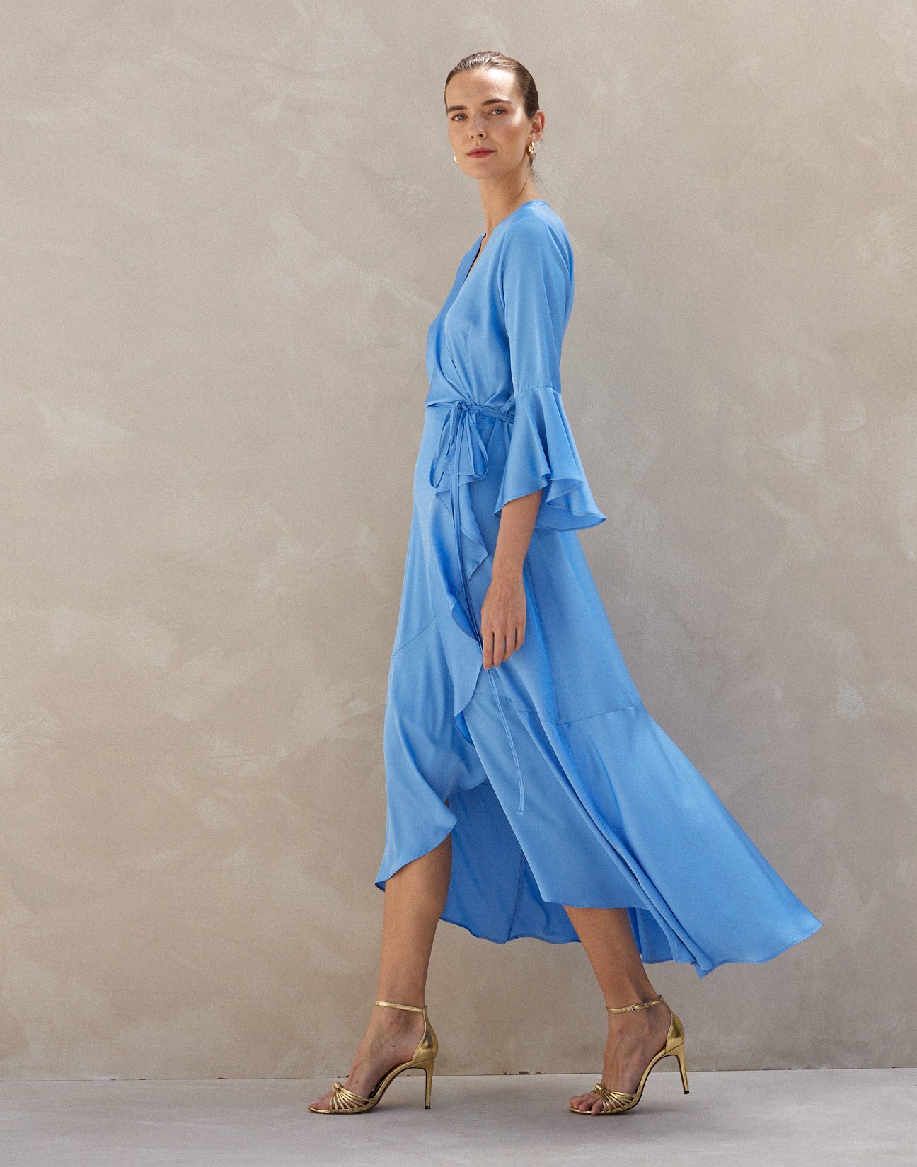 Maxi satin dress