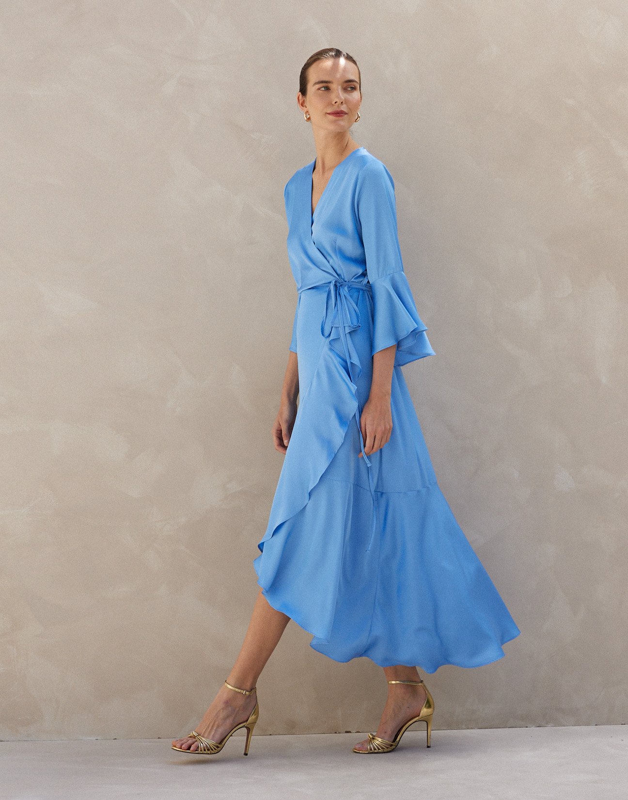 Maxi satin dress