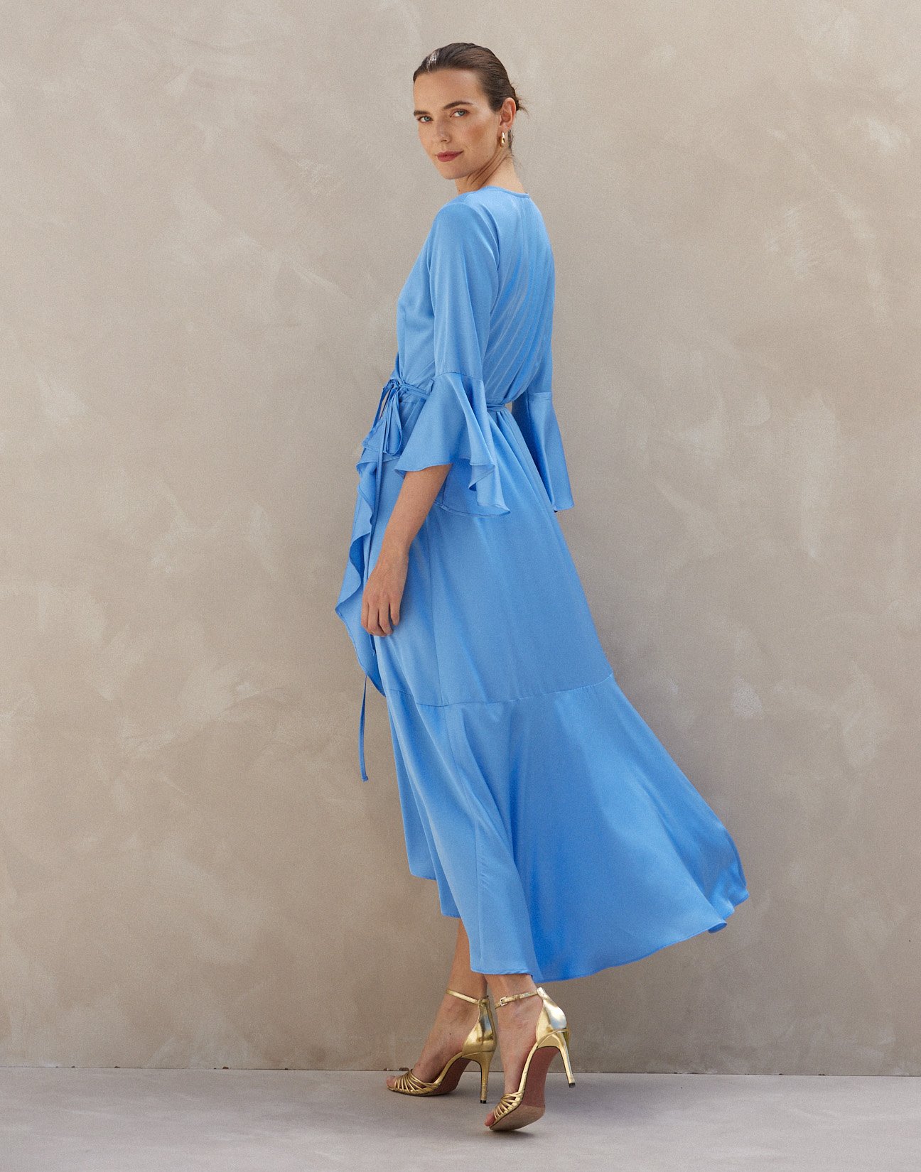 Maxi satin dress