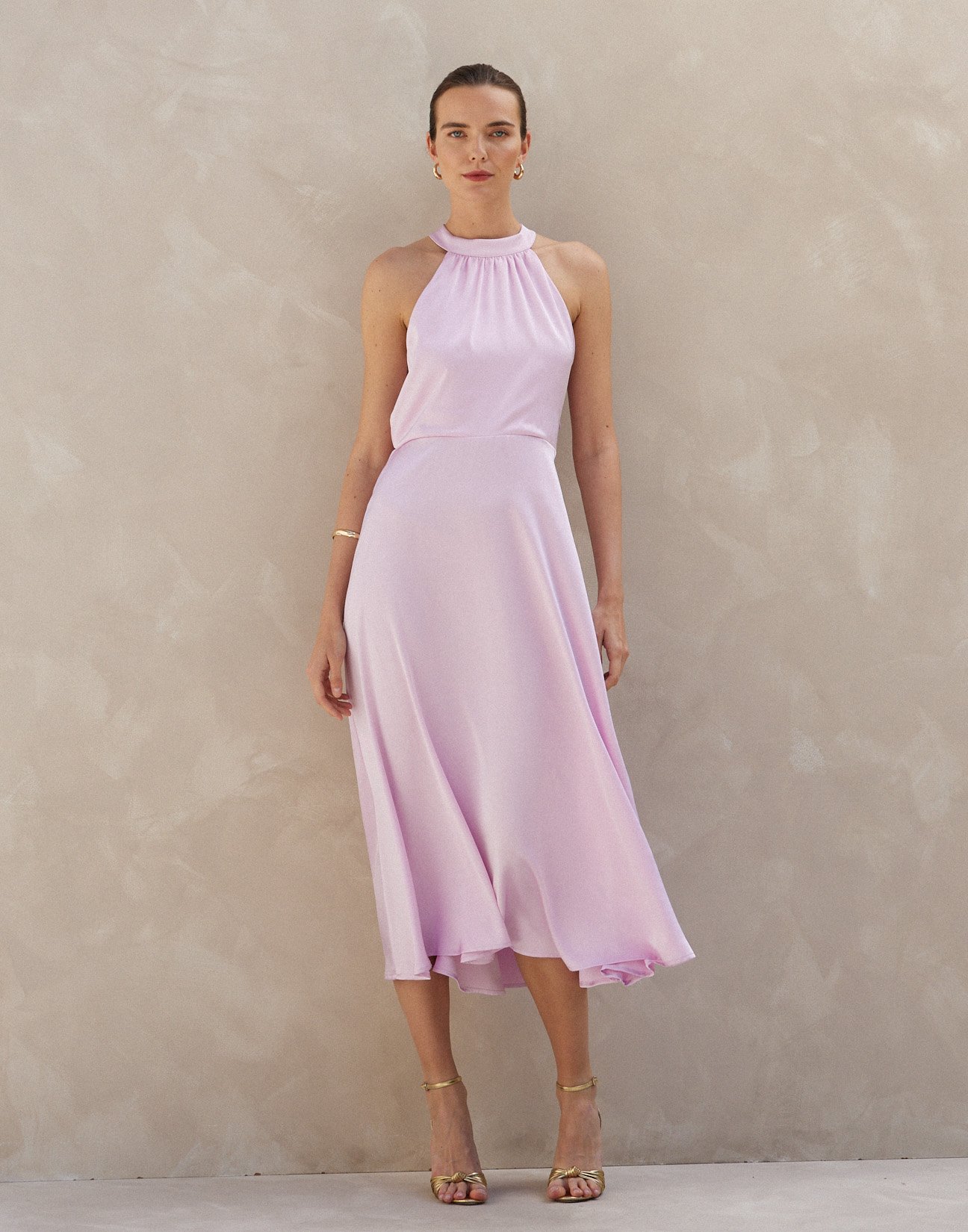 Satin midi dress