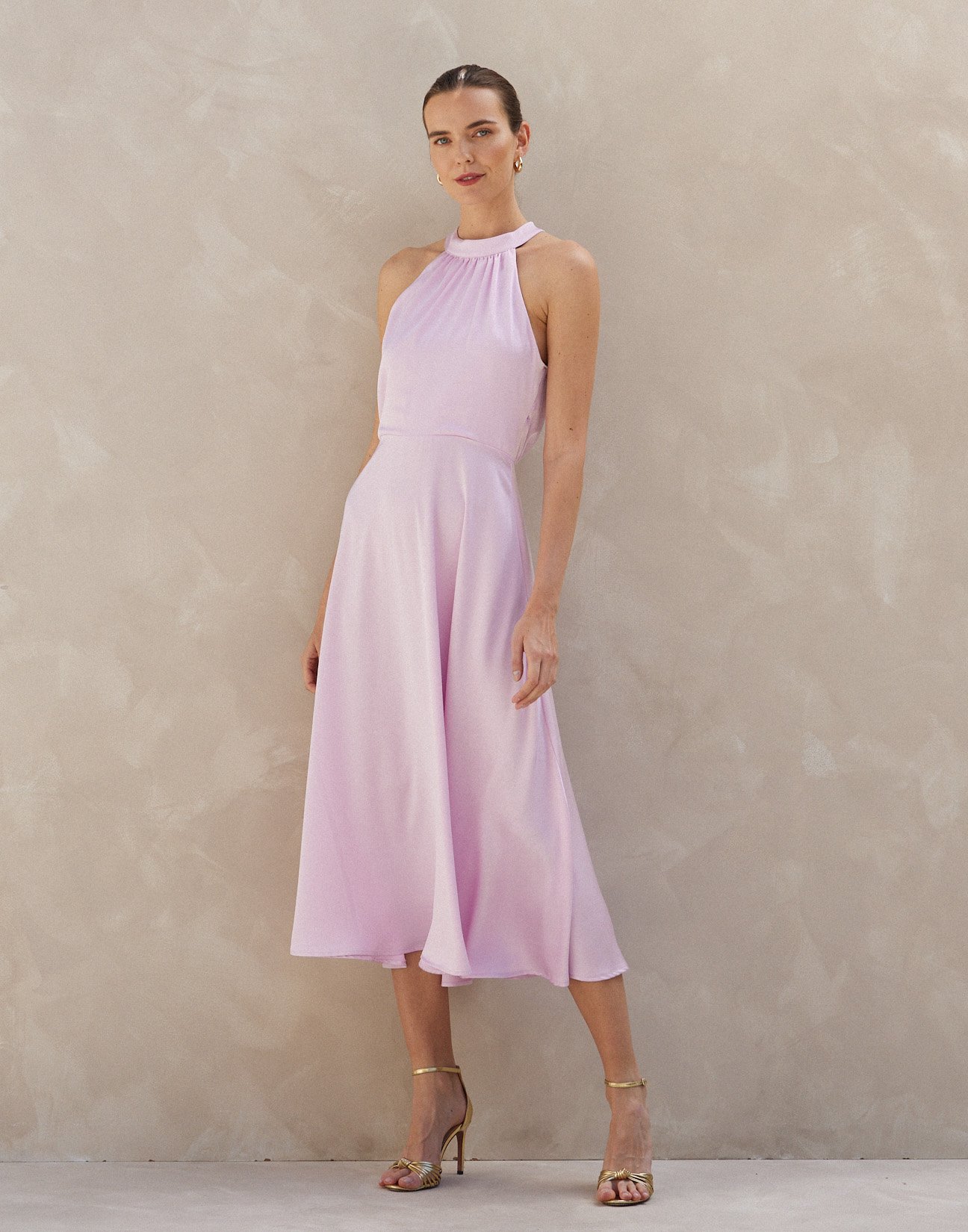 Satin midi dress