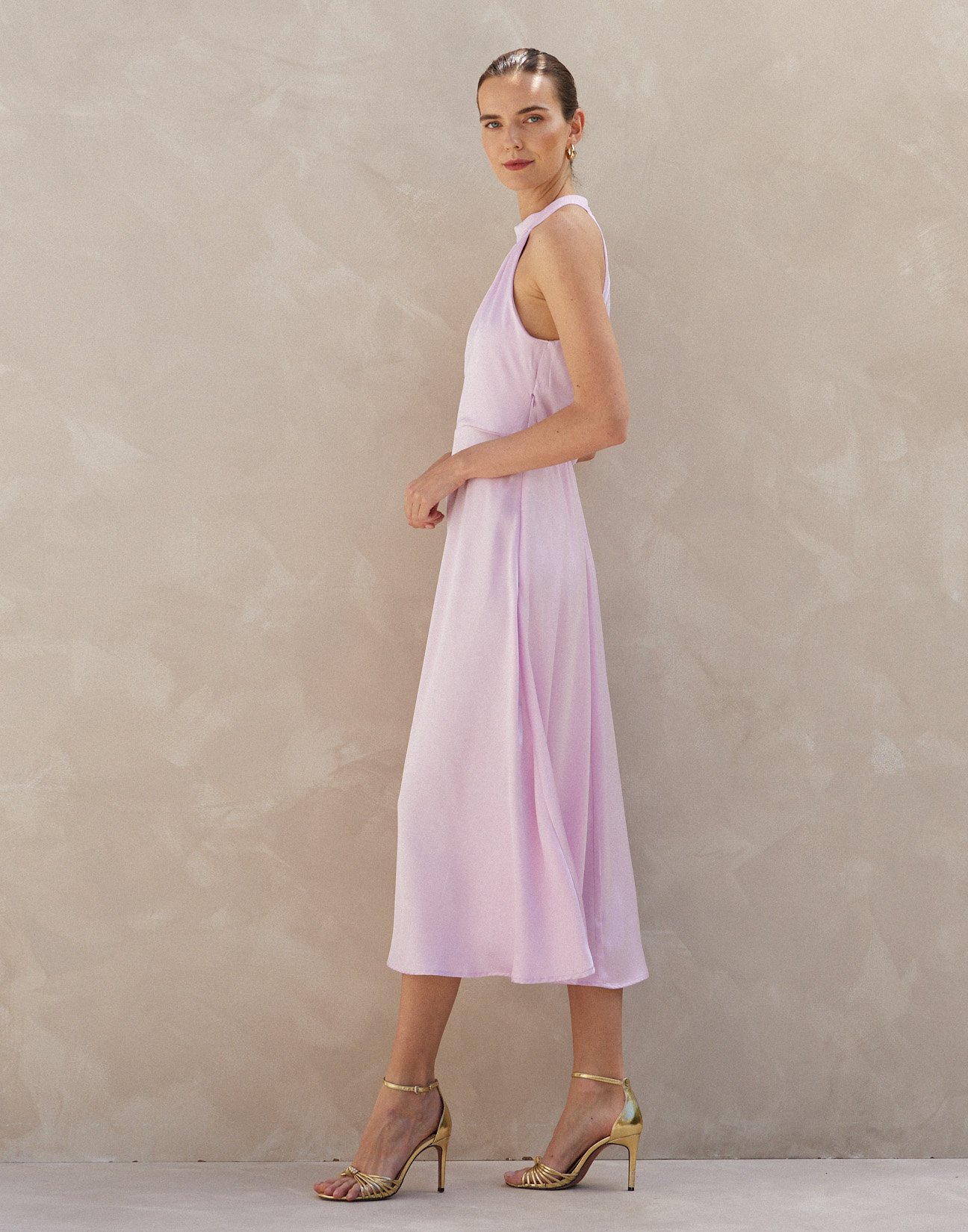 Satin midi dress