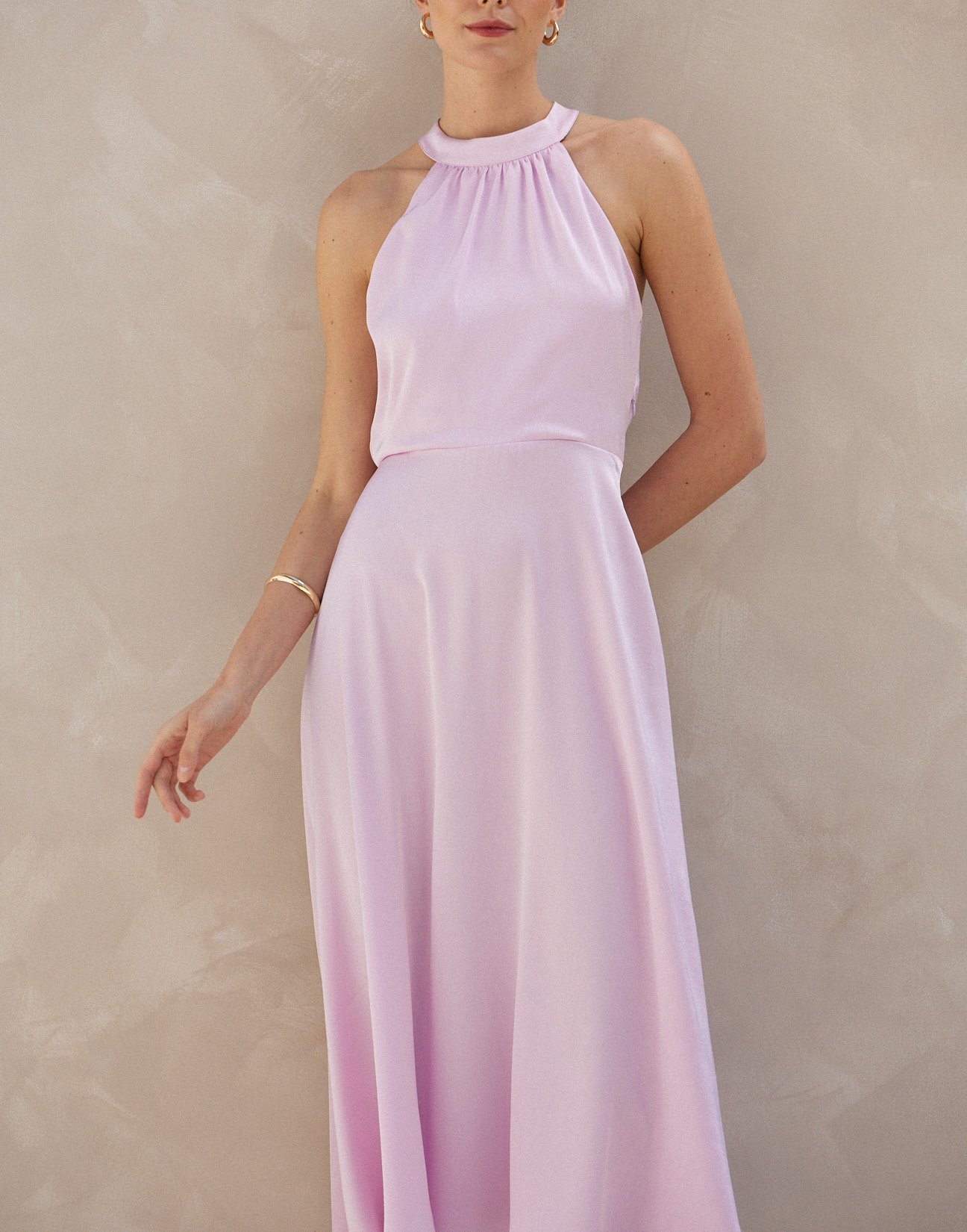 Satin midi dress