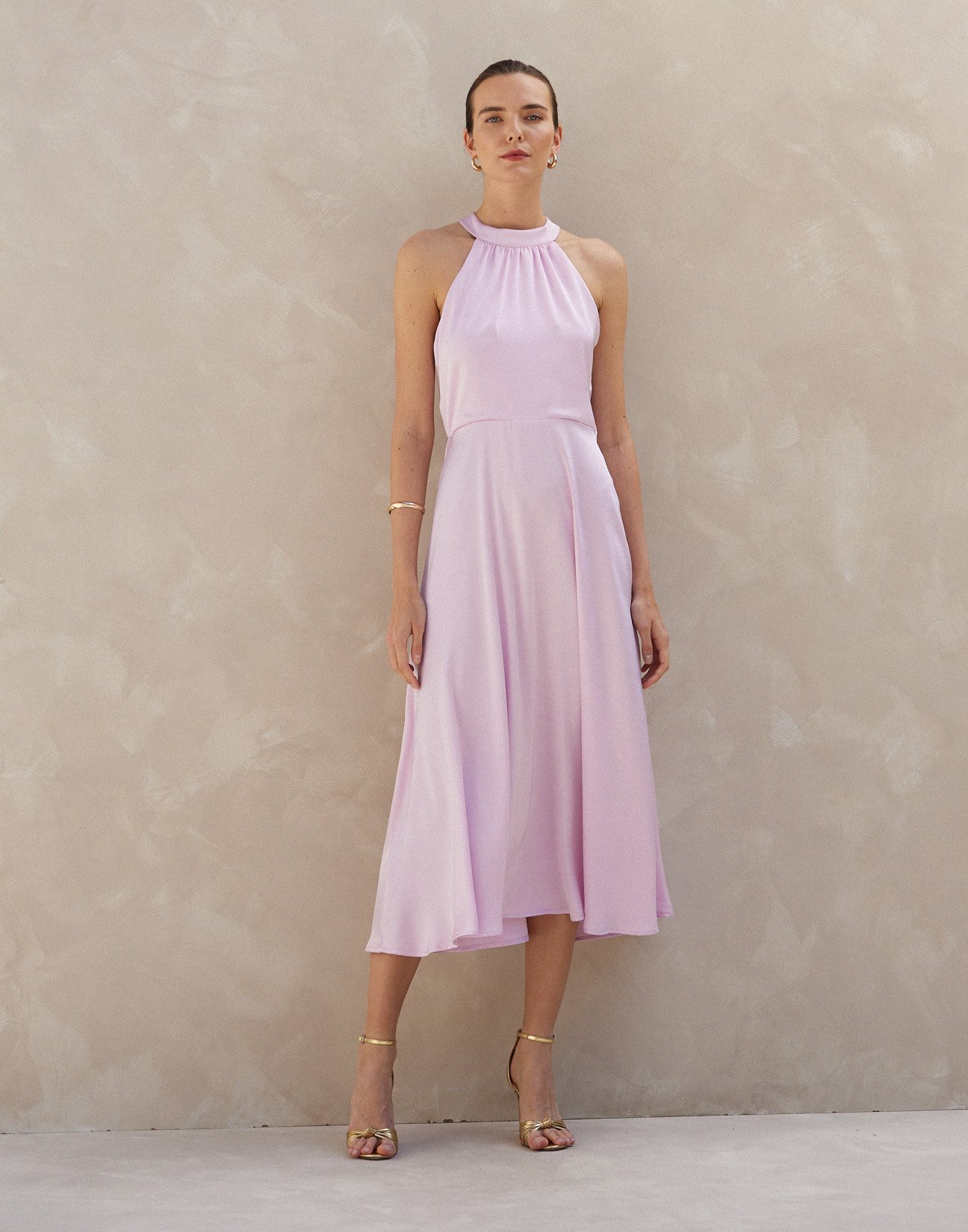 Satin midi dress