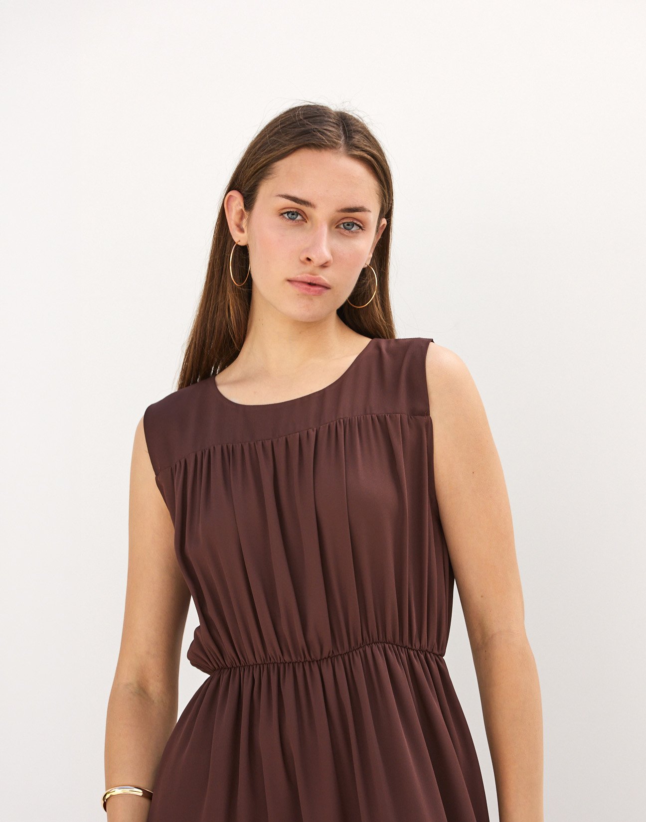 Maxi dress with gather detail