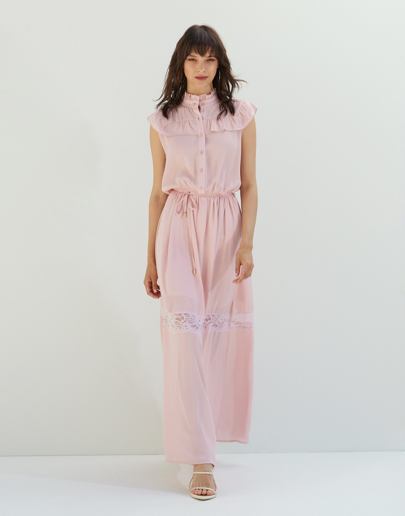 Maxi dress with lace