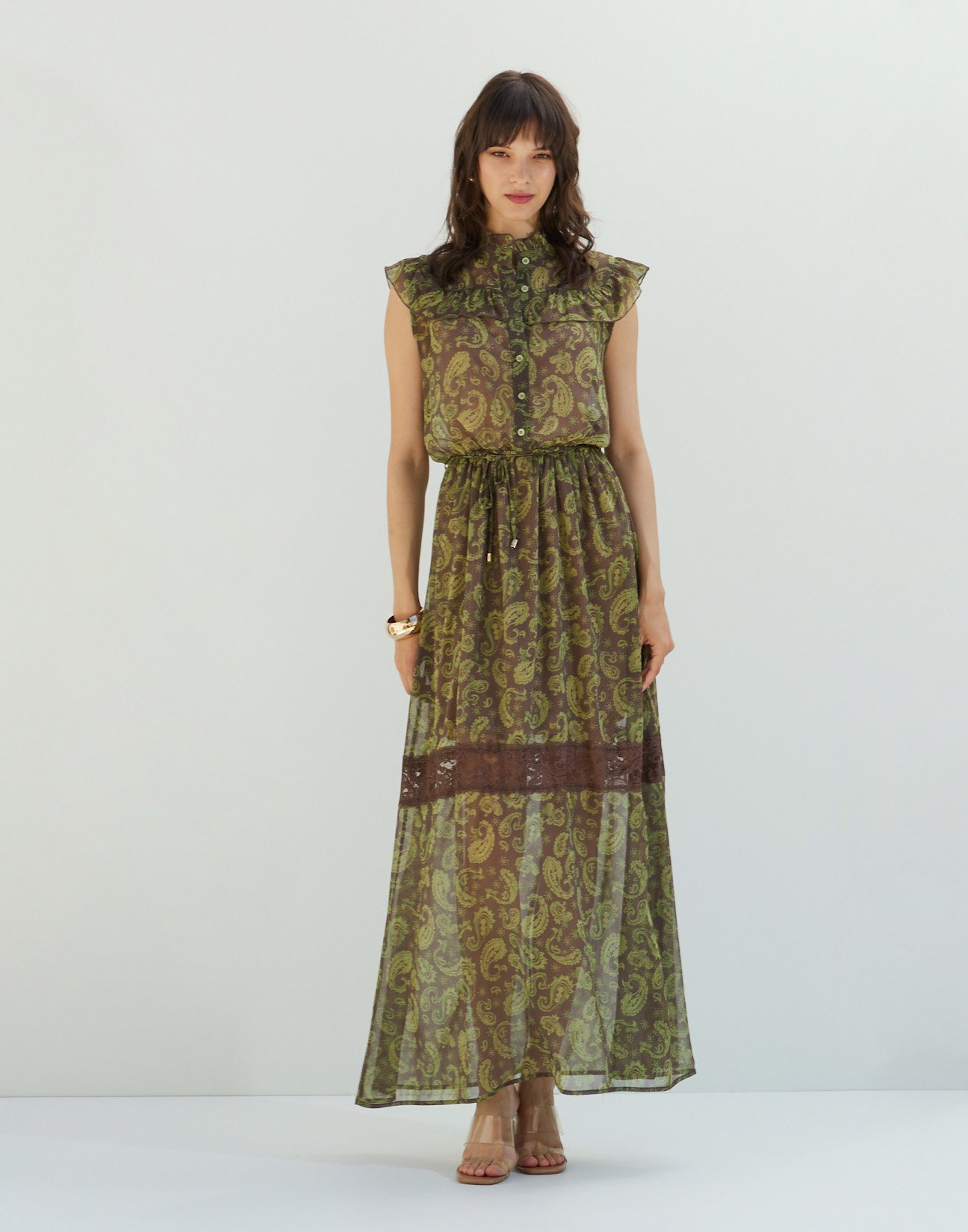 Maxi dress with ruffles