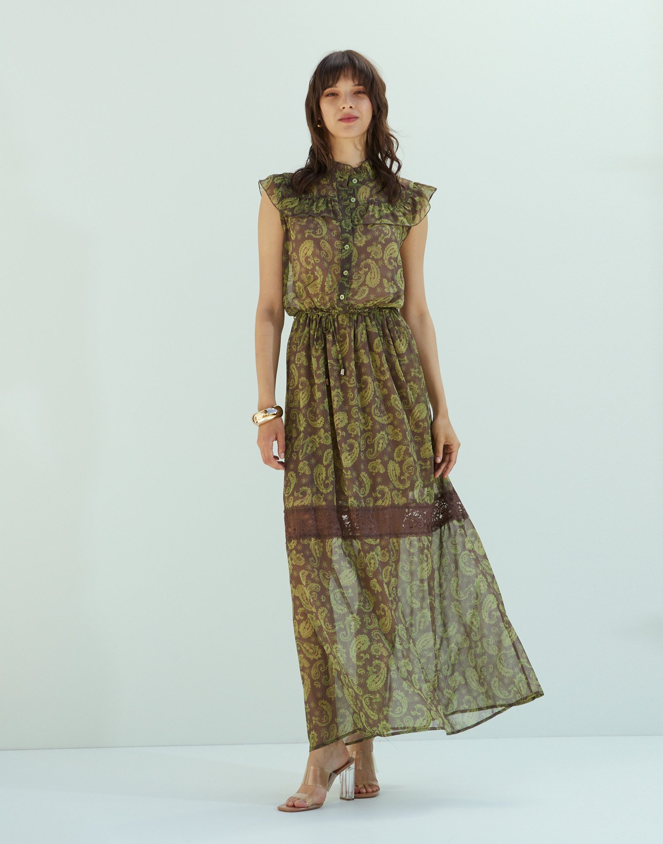 Maxi dress with ruffles