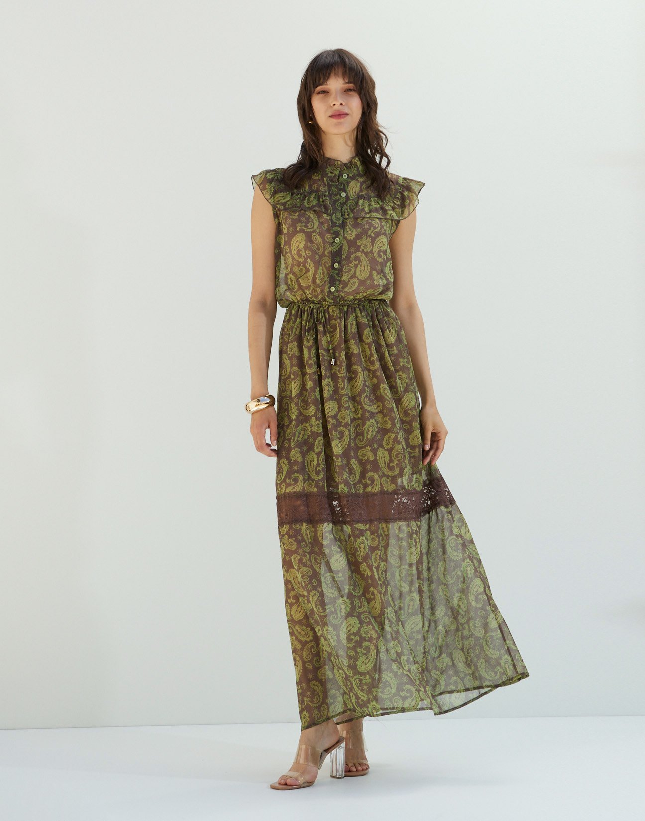 Maxi dress with ruffles