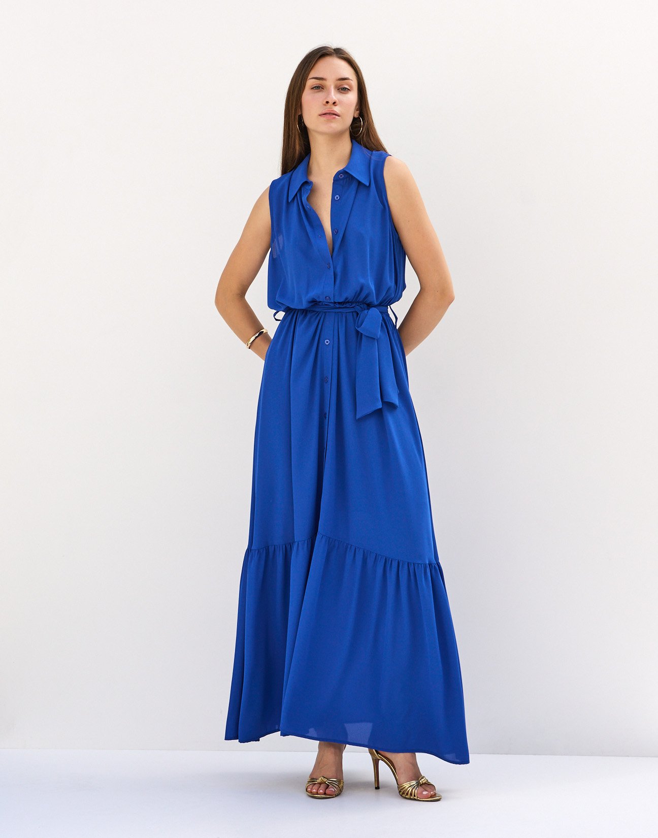 Maxi shirt dress