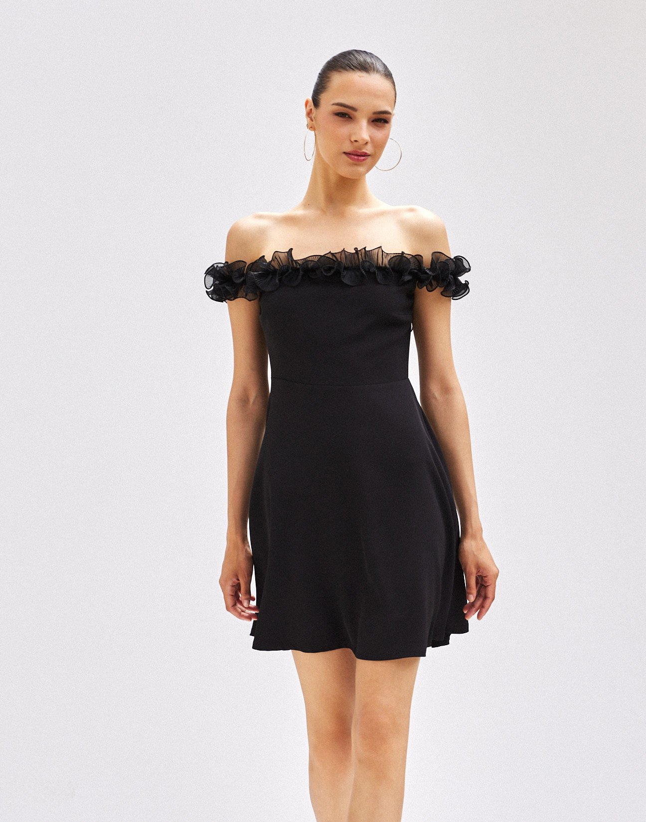 Mini dress with applique detail