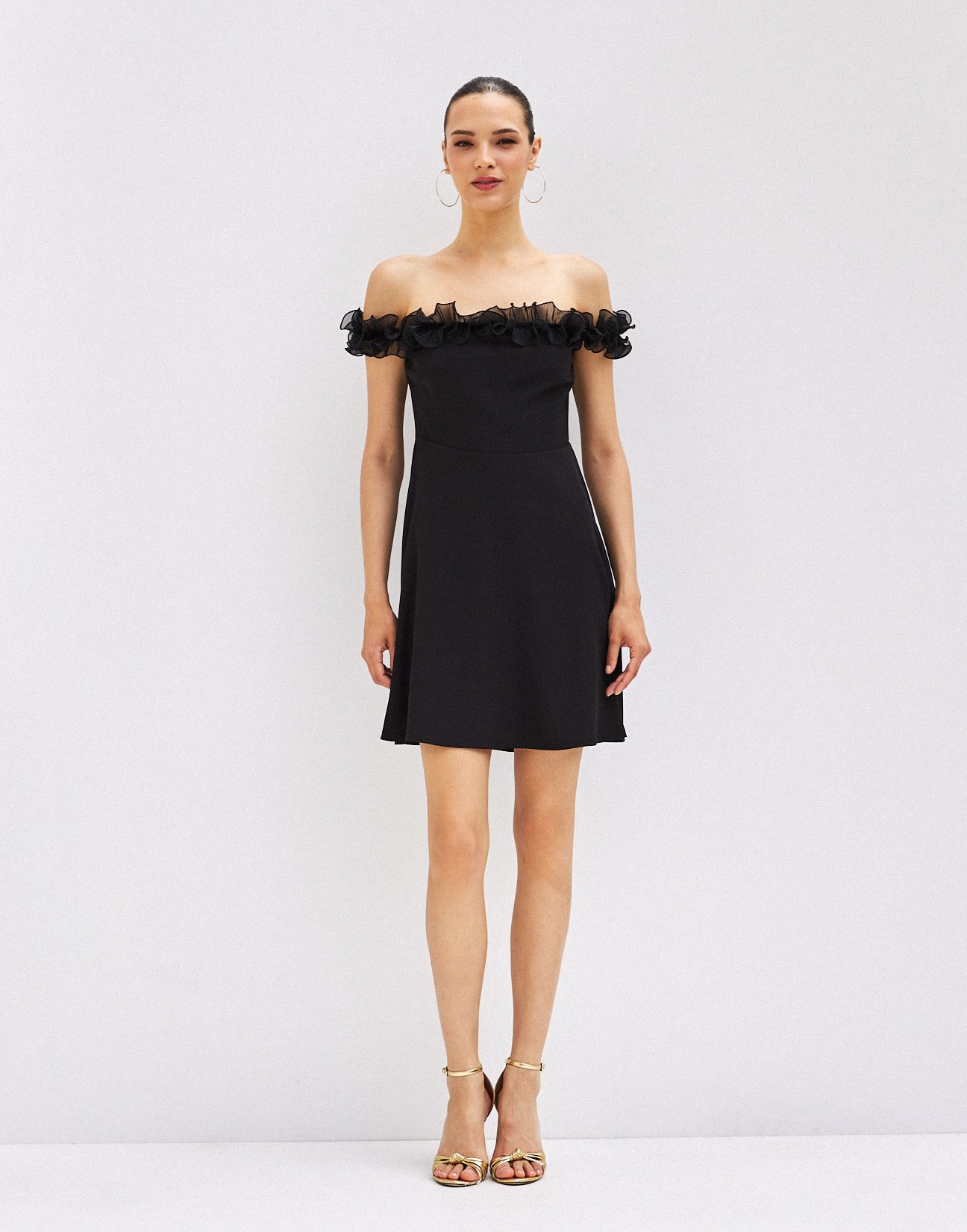 Mini dress with applique detail