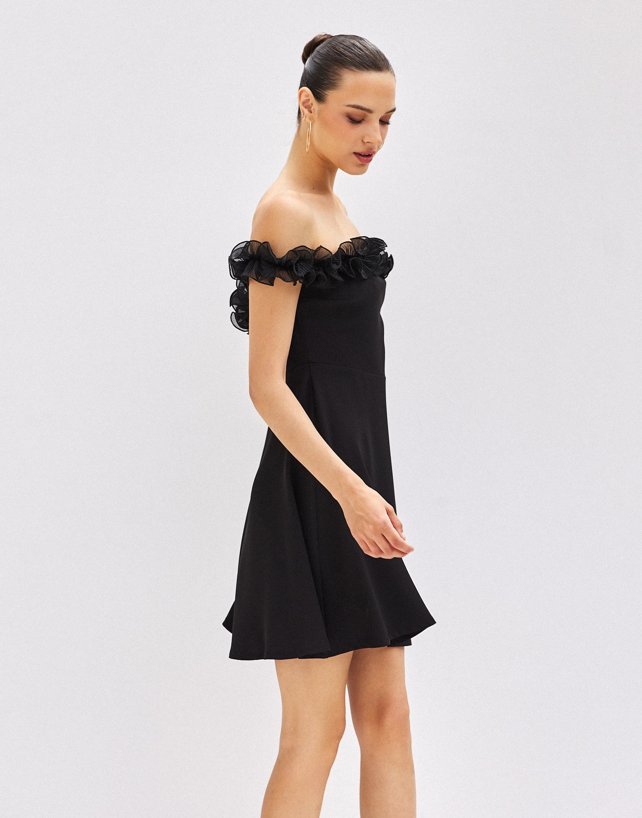 Mini dress with applique detail