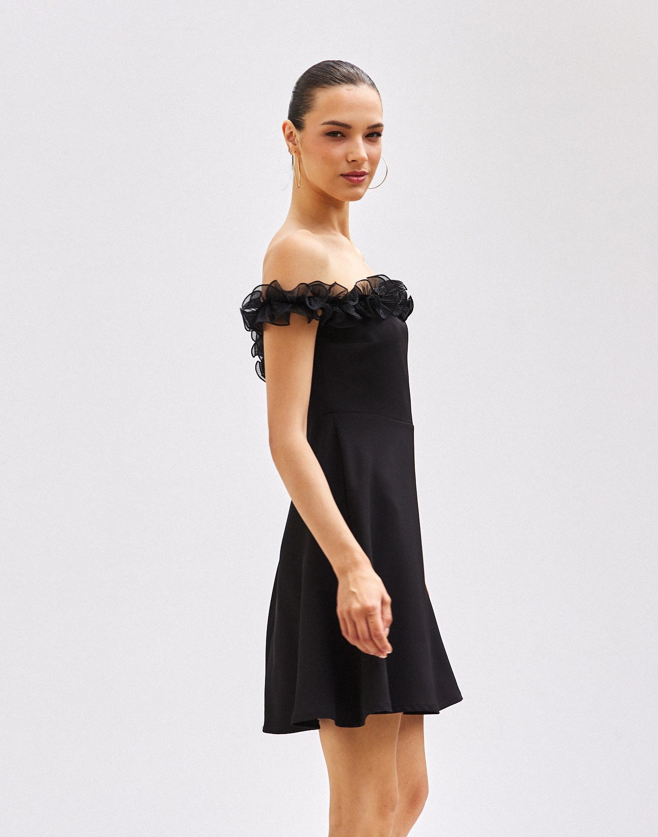 Mini dress with applique detail
