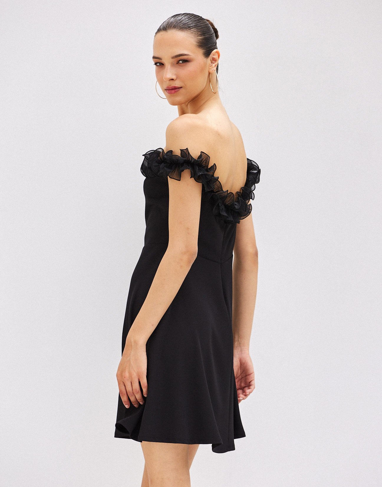 Mini dress with applique detail