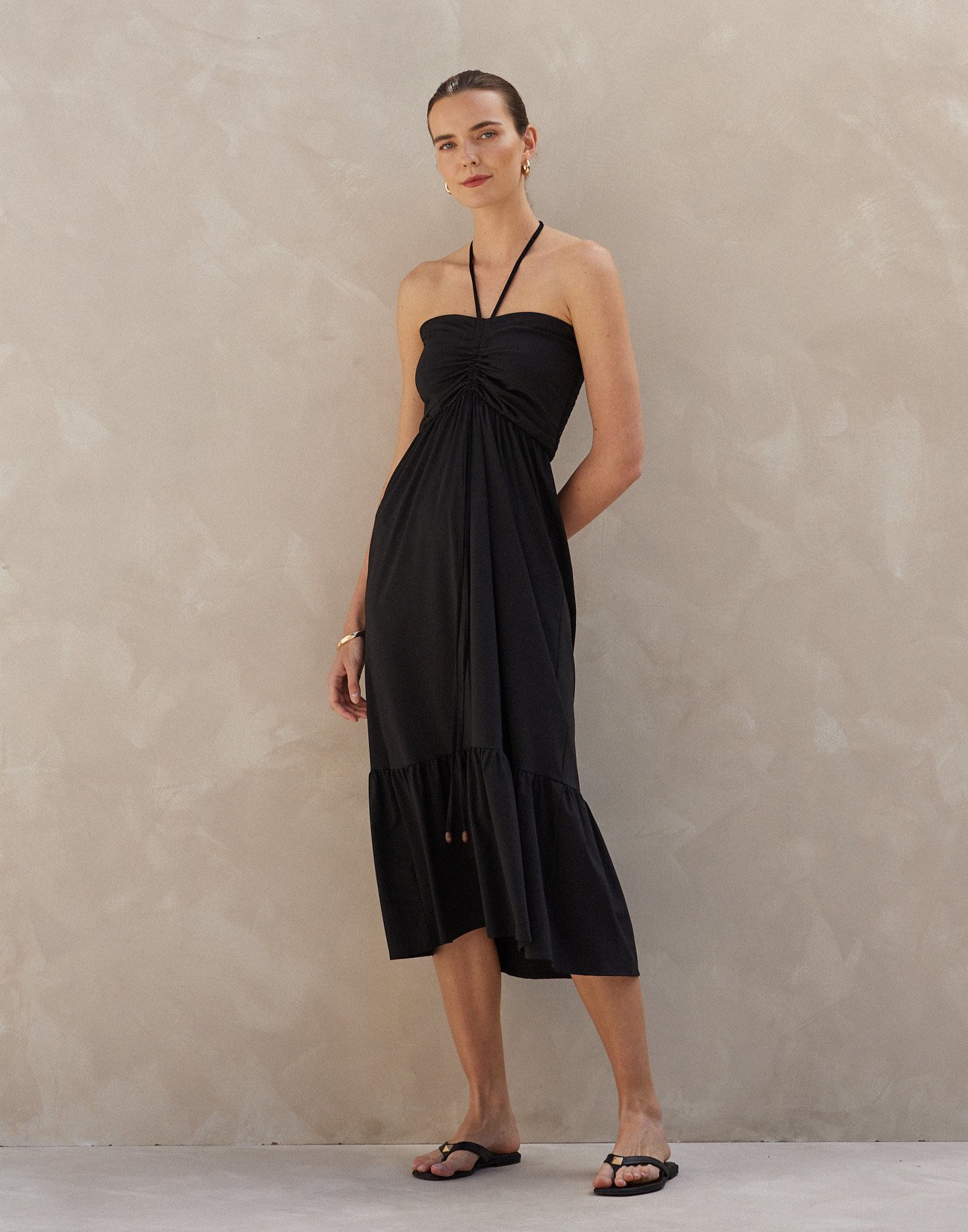 Off shoulders midi dress