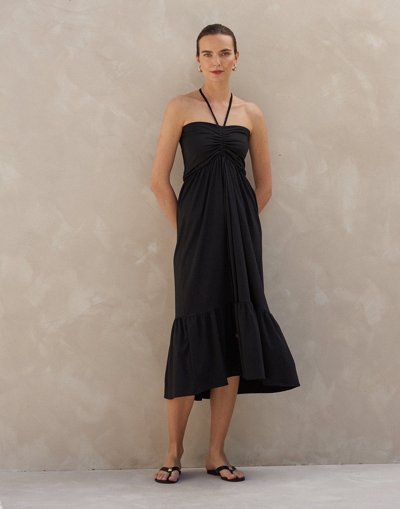 Off shoulders midi dress