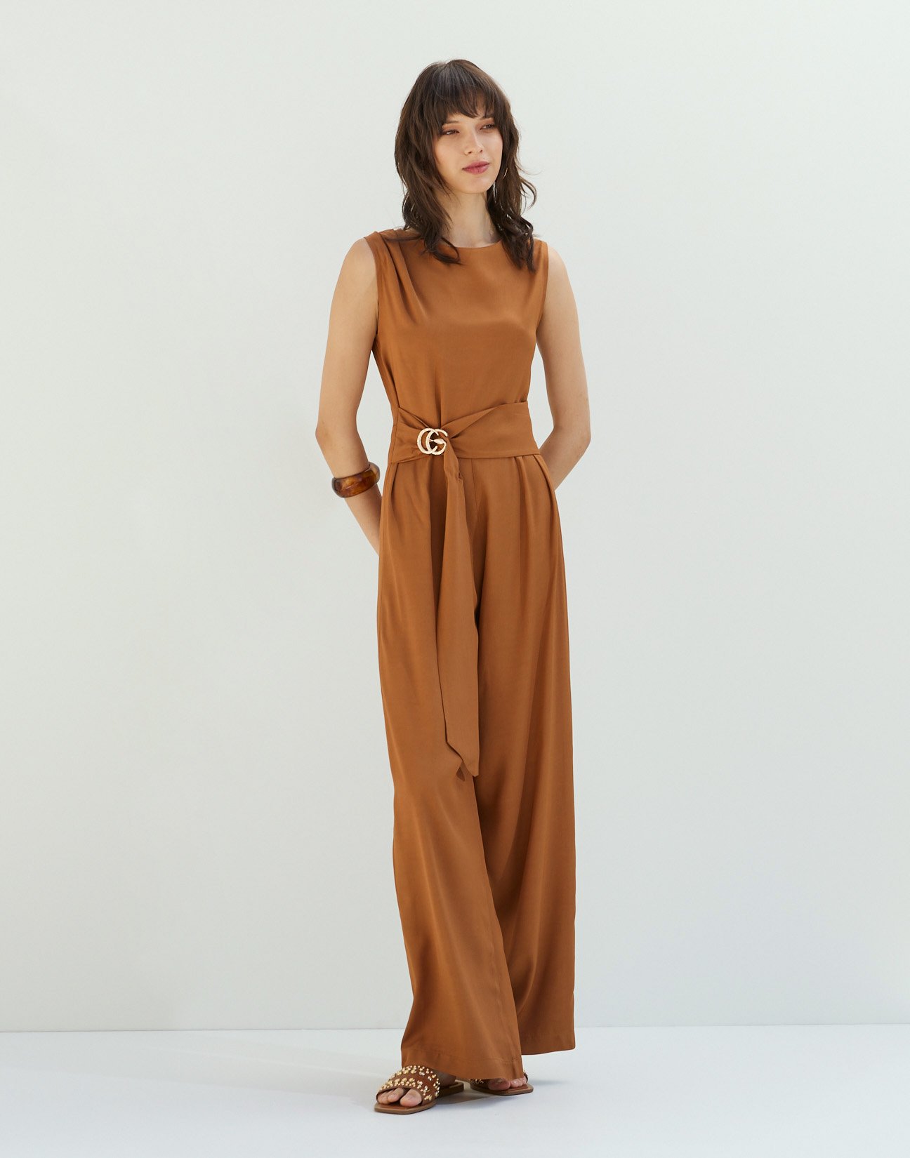 Jumpsuit with buckle