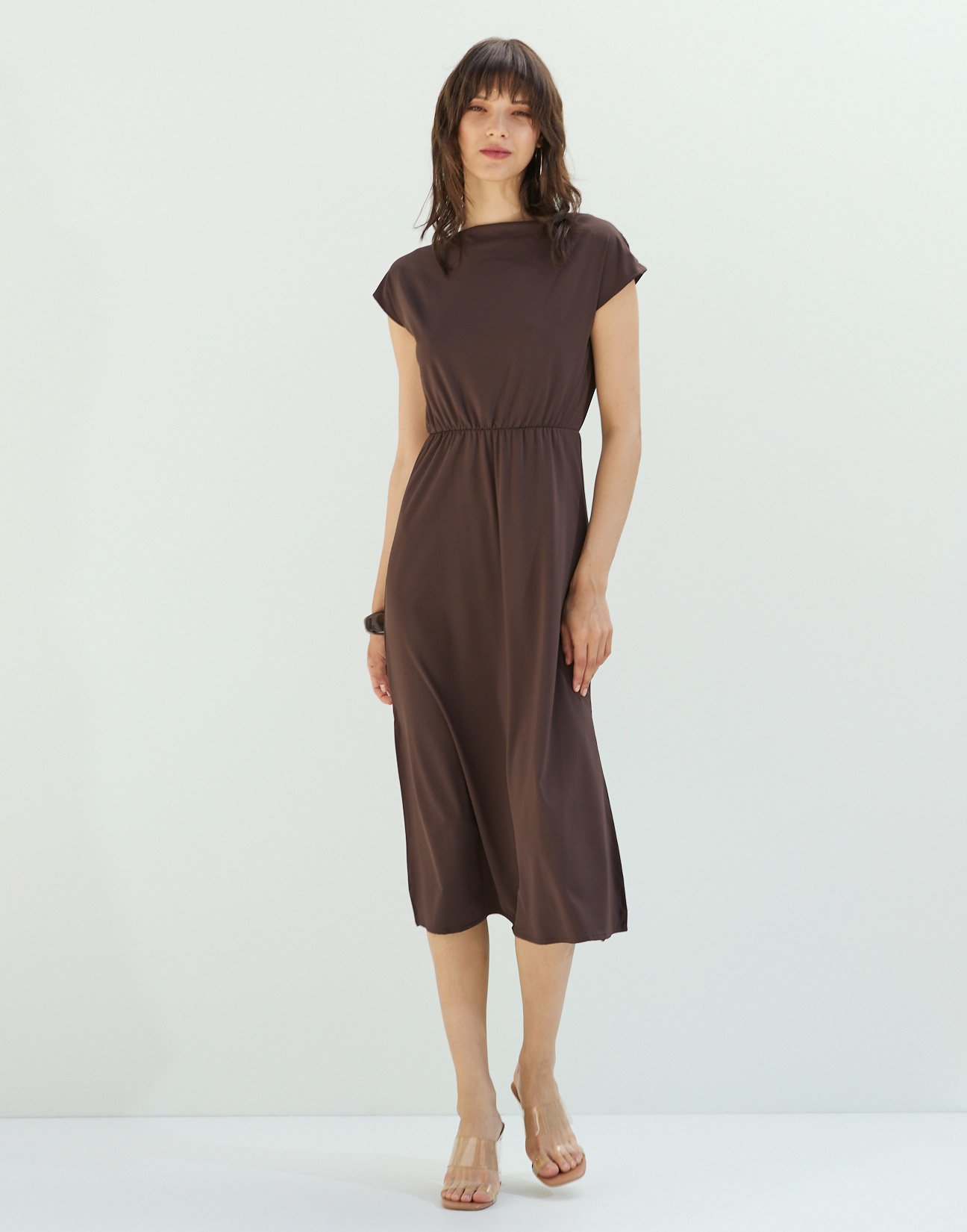 Midi dress with slits