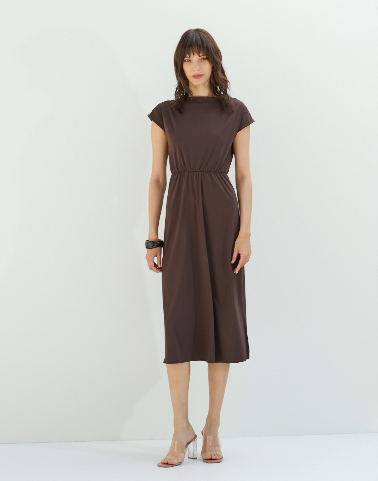 Midi dress with slits