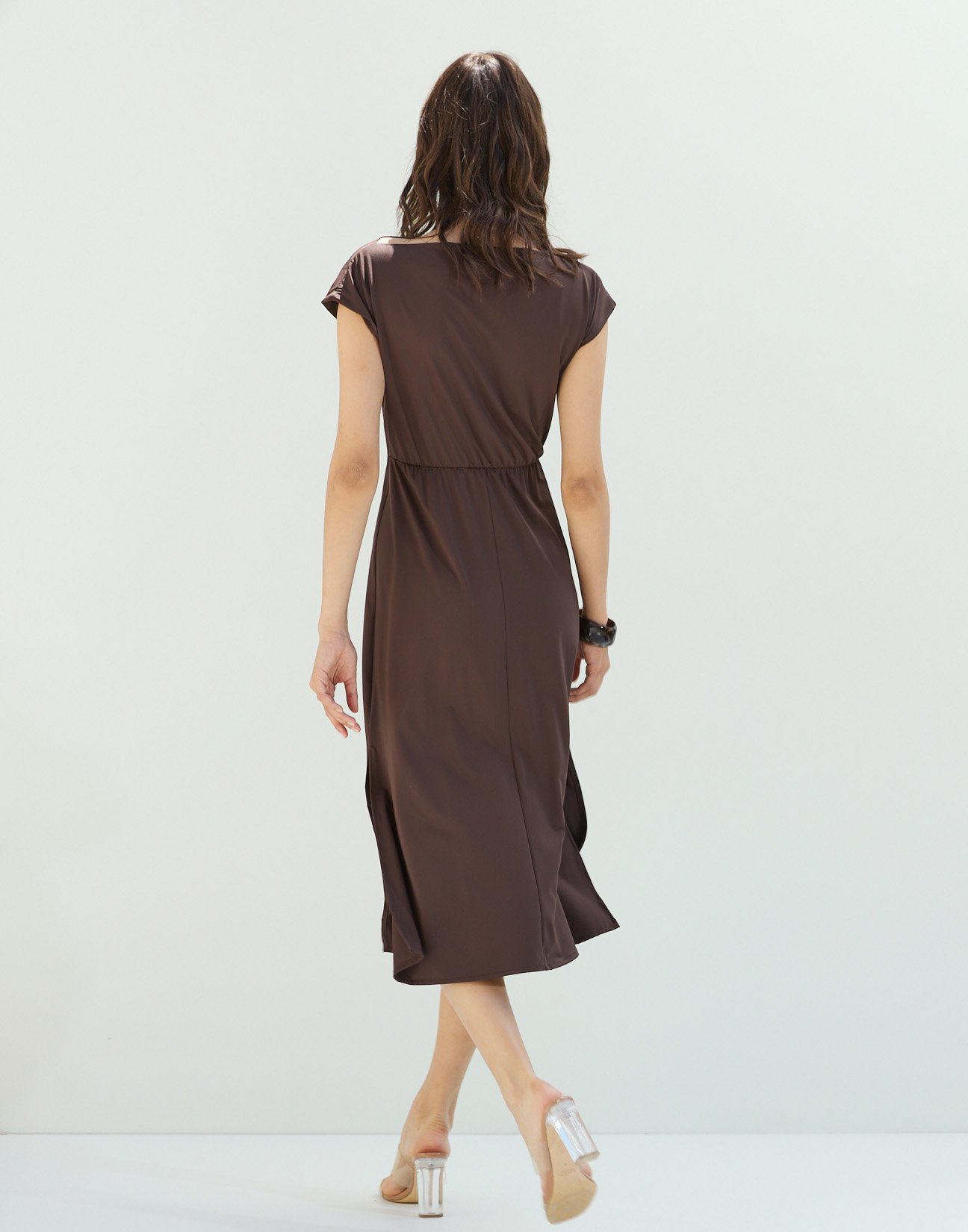 Midi dress with slits